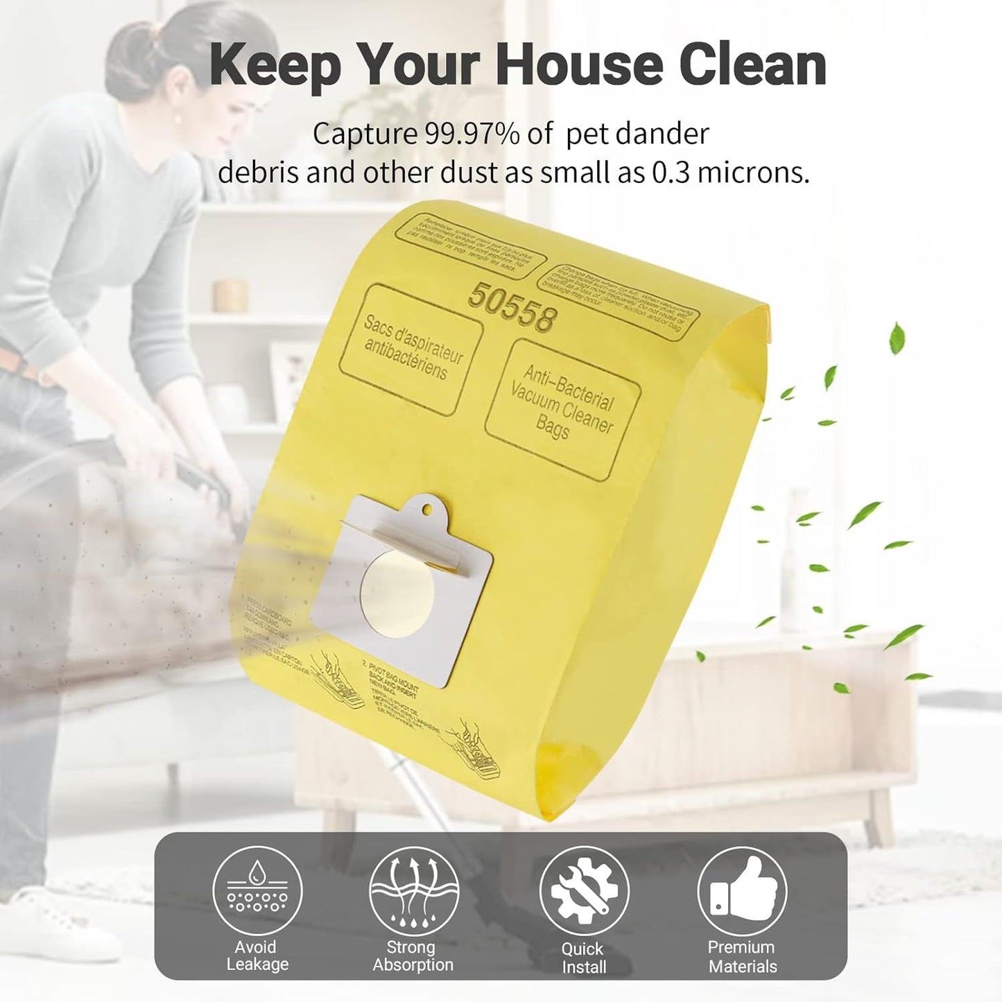 Vacuum Cleaner Bags it or Kenmore Canister Type C/Q 50555 50557 50558 and Type C-5, 10PCs By
