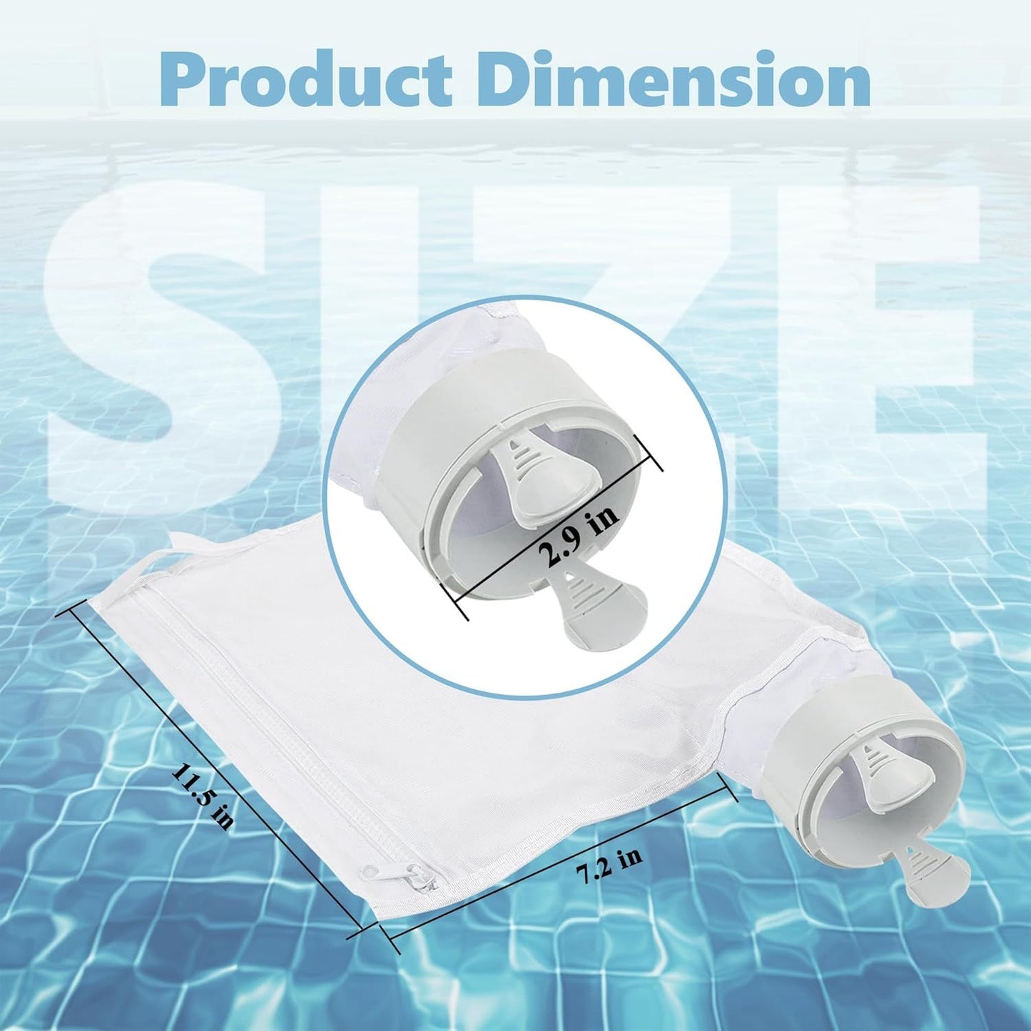 Pool Spa Zippered Bags Replacement or Polaris 280, 480 Pool Cleaner All Purpose ilter Bags K13 K16 (2 Pack)