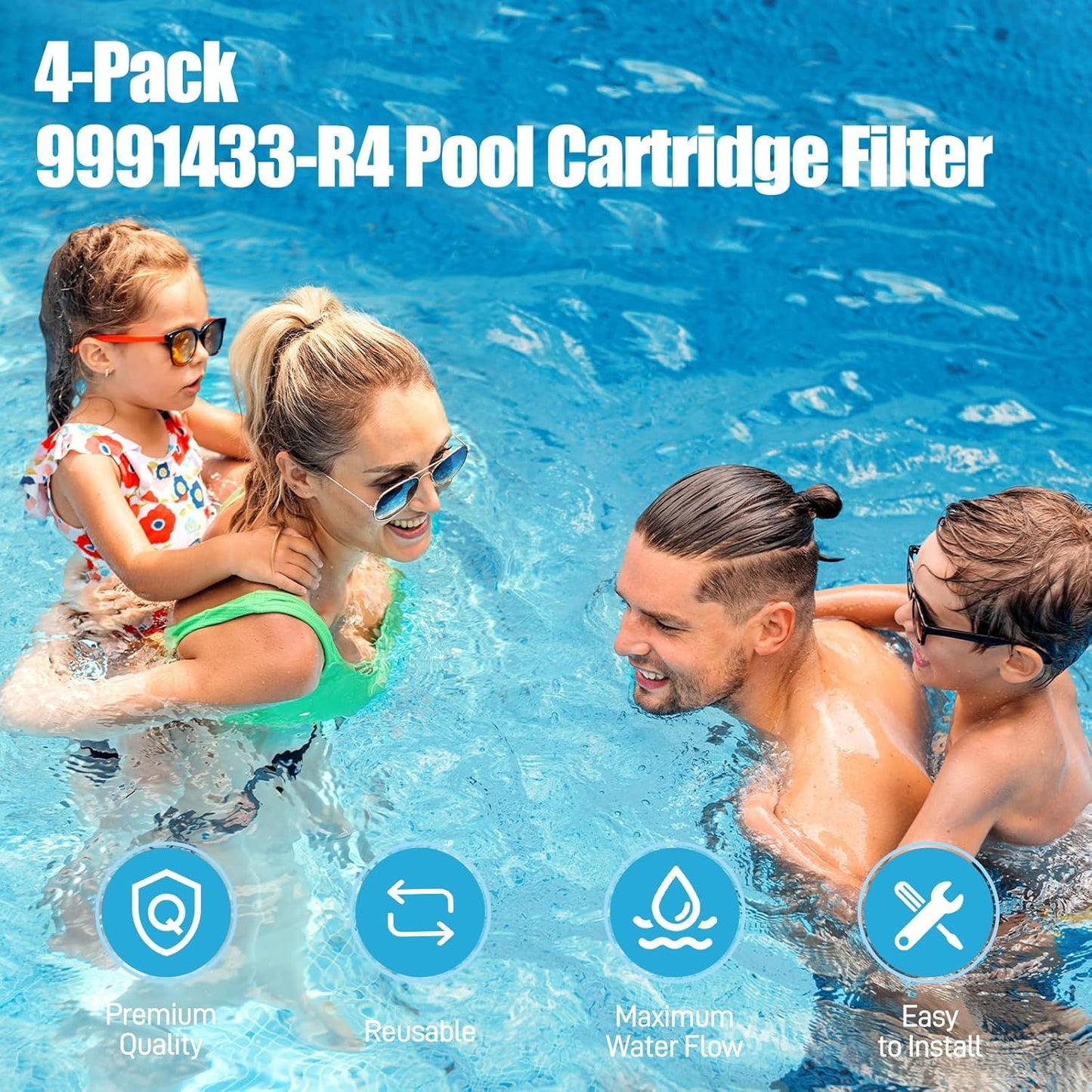 Ultra ine Cartridge ilter Replacement or Dolphin Nautilus CC Plus, M200 / M400 / M500 Robotic Pool Cleaner Parts, Replaces Part # 9991432-R4, 4 Pack