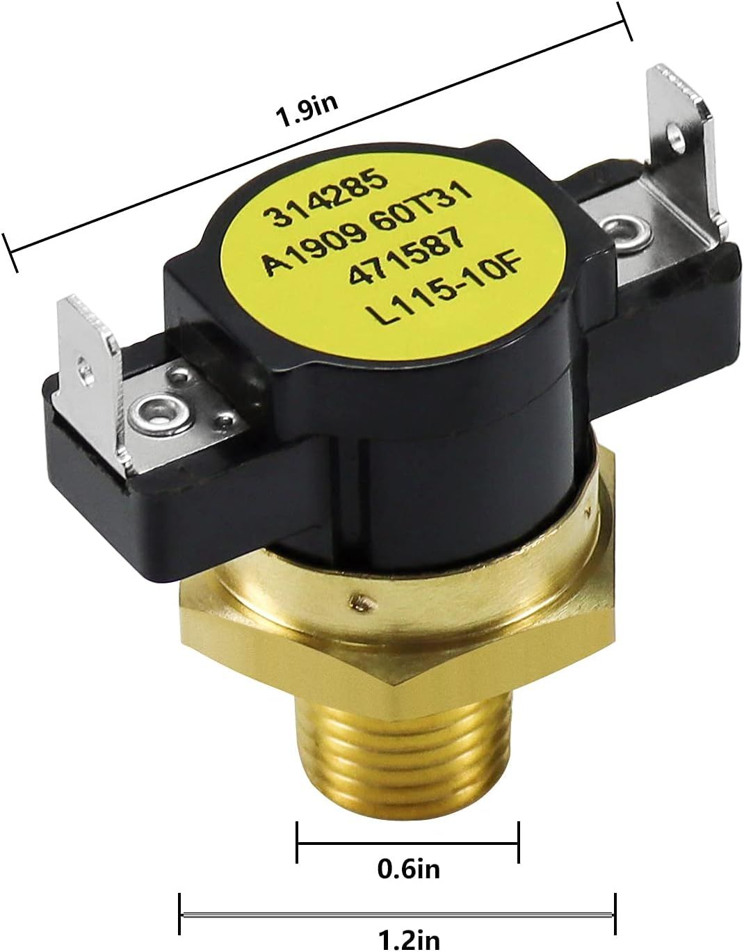 471587 115-degree ahrenheit Hi-Limit Thermostat Replacement or Pentair MiniMax Pool and Spa Heater NT STD 200 250 300