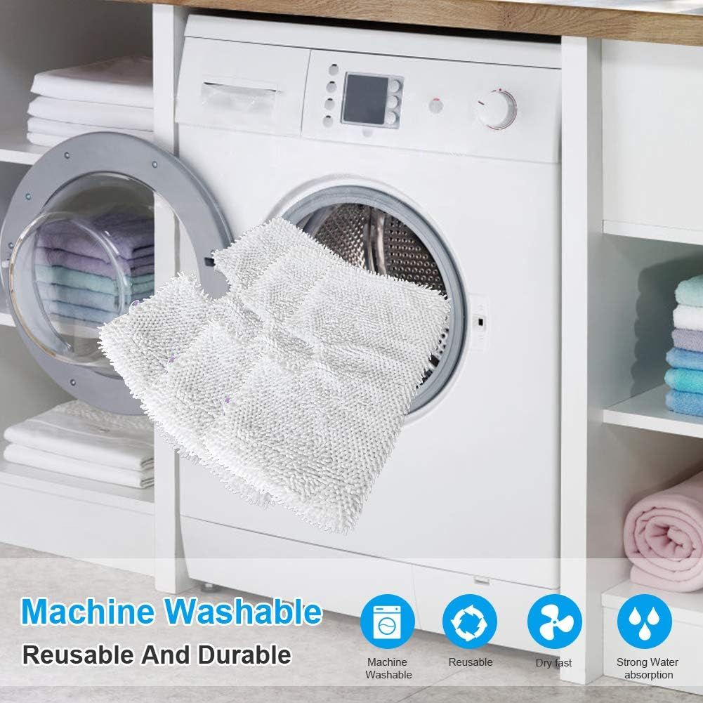 3Pcs Steam Mop Pads, Washable Microiber Cleaning Steamer Replacement Pads or Shark Steam Mop S3501 S3601 S2902 S3901 S3550 S3601D S3801 S3801CO SE450 S2901