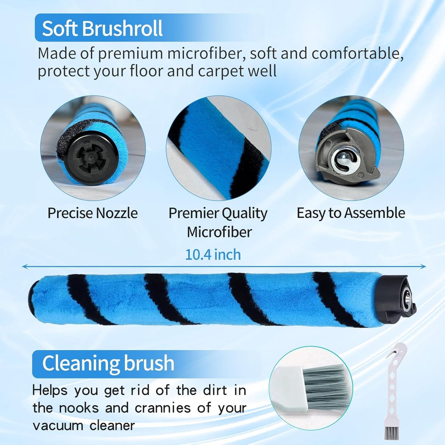 Sot Brushroll Replacement Parts Acessories or Shark Vertex DuoClean Powerin Upright Vacuum AZ2002 AZ2000 AZ2000W AZ2001AMZ AZ1501 LA455 LA502 Accessories, Part # 1483C2000