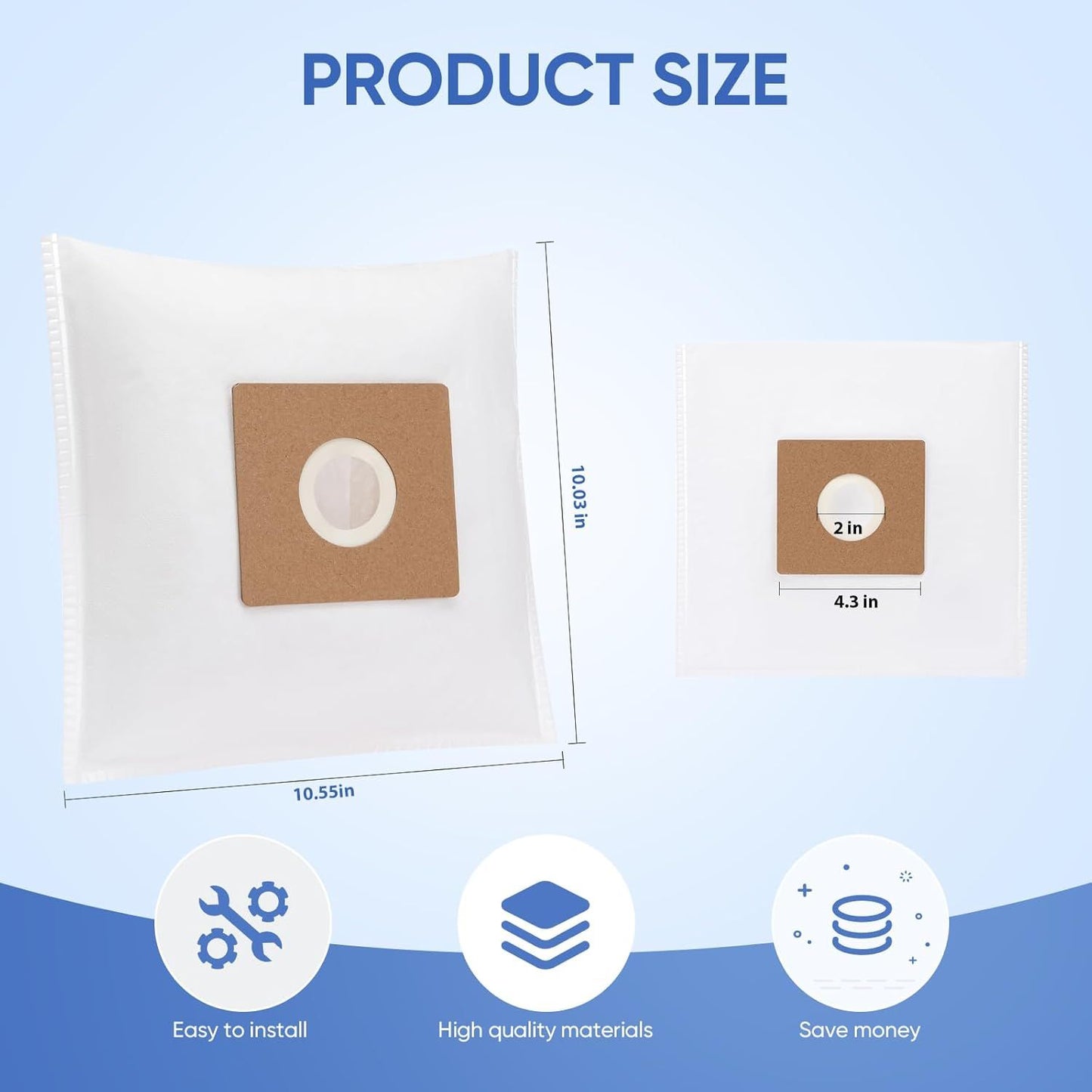 20 Pack NEN170 vacuum bags or Eureka vacuum cleaner,Specialized Compatible with NEN170 bagged canister vacuum cleaner