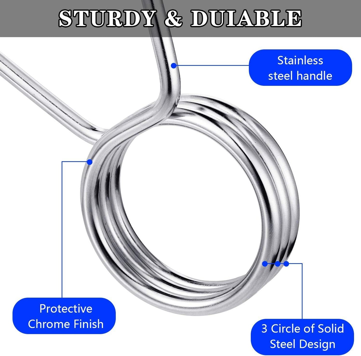 4 Pieces 2 Inch Dumbbell Spring Collars Barbell Clamps Locking Collars Clips or Weightliting Exercise itness Training Supplies (Silver)