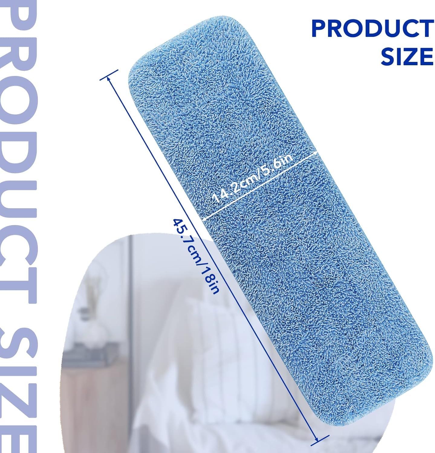 Replacement Mop Pads it or Rubbermaid Commercial 18" and 17" Mop - 10 Pack Wet & Dry Commercial Cleaning Reusable Reills it or Any lat System 17 and 18 Inch