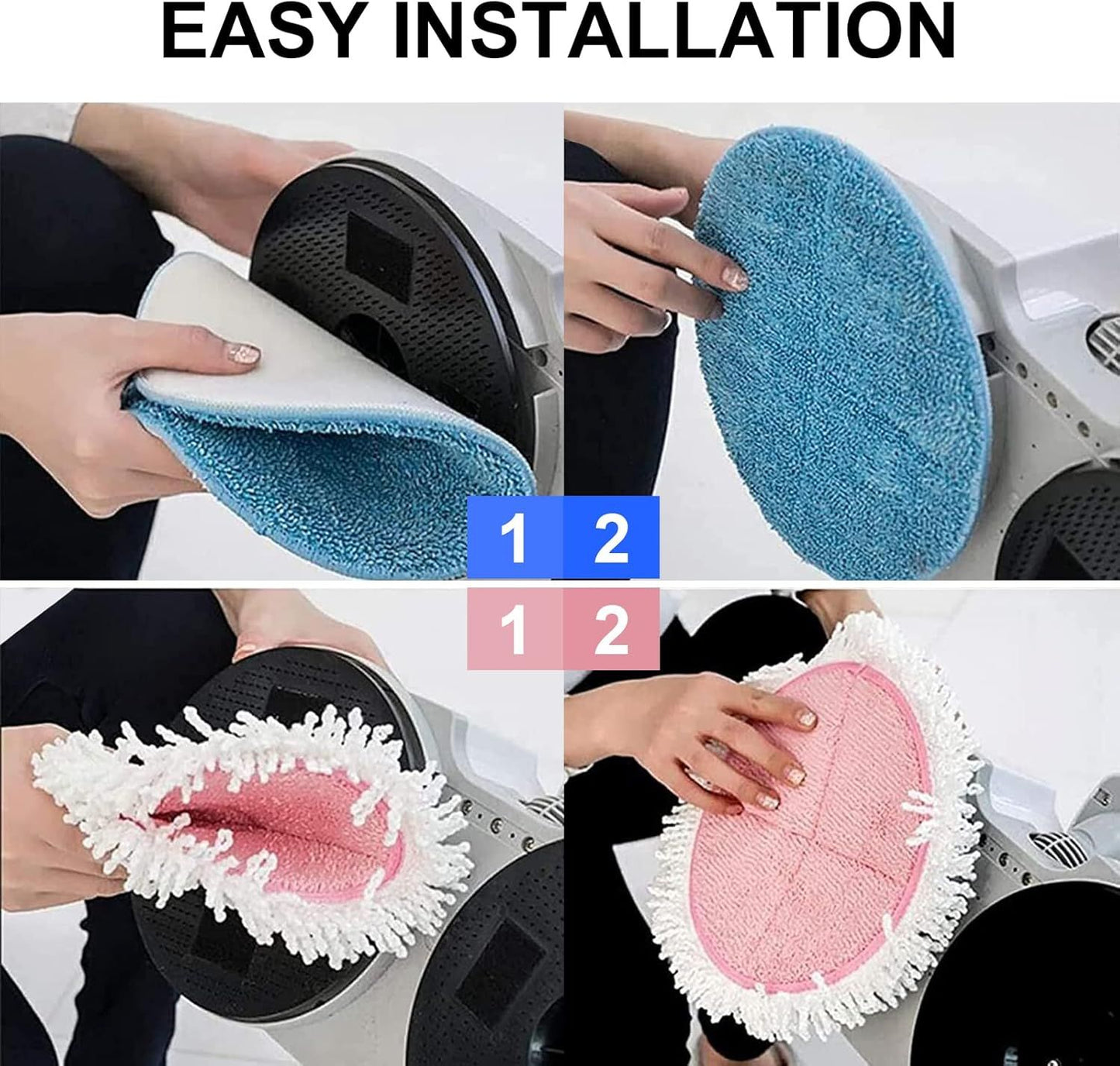Spin Cordless Electric Mop Pads - 8 Pack Steam Electric Mop Reills it or Vmai/Eous/Idoo/Alabot/Devoac - 7.28inch Spin Replacement Mop Pads or loor Cleaning