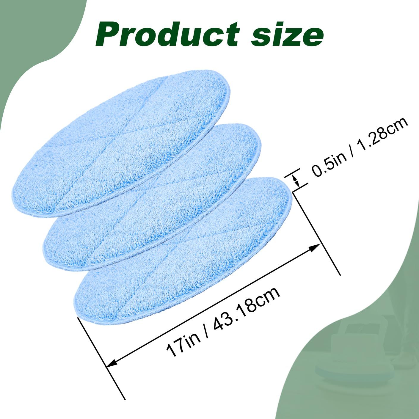 Commercial 17 Inch Microiber Carpet Bonnet loor Machines Pads Compatible with loor Machine: 3 Packs Microiber Carpet Bonnet loor Buer Pads