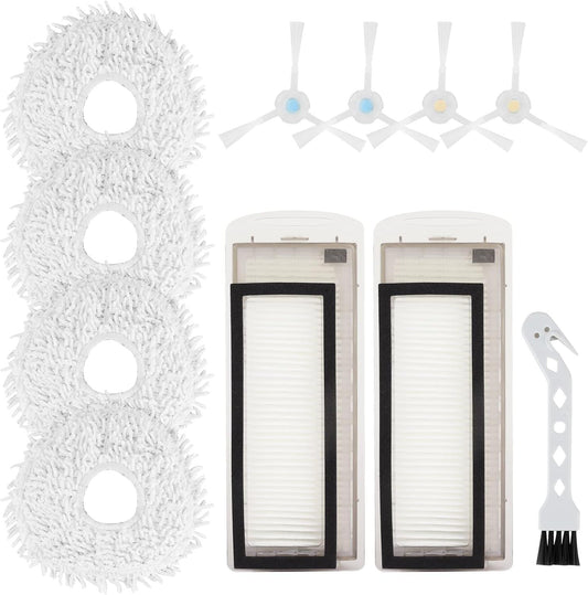 Replacement Accessories Compatible with Robot Sweeping Narwal T10,Microiber X2 ilters X4 Side Brushes X4 Mop Cloth X1 Brush