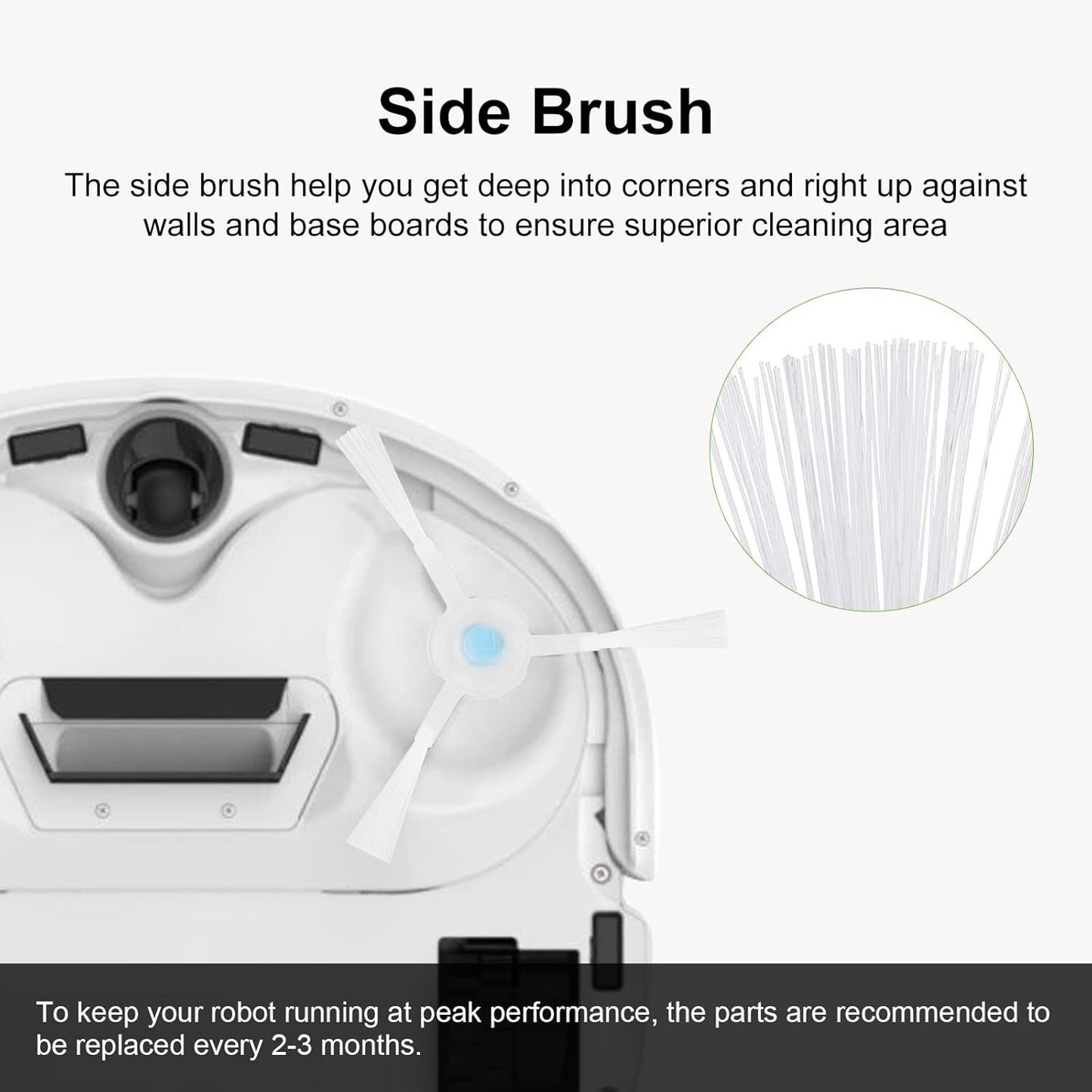 Replacement Accessories Compatible with Robot Sweeping Narwal T10,Microiber X2 ilters X4 Side Brushes X4 Mop Cloth X1 Brush