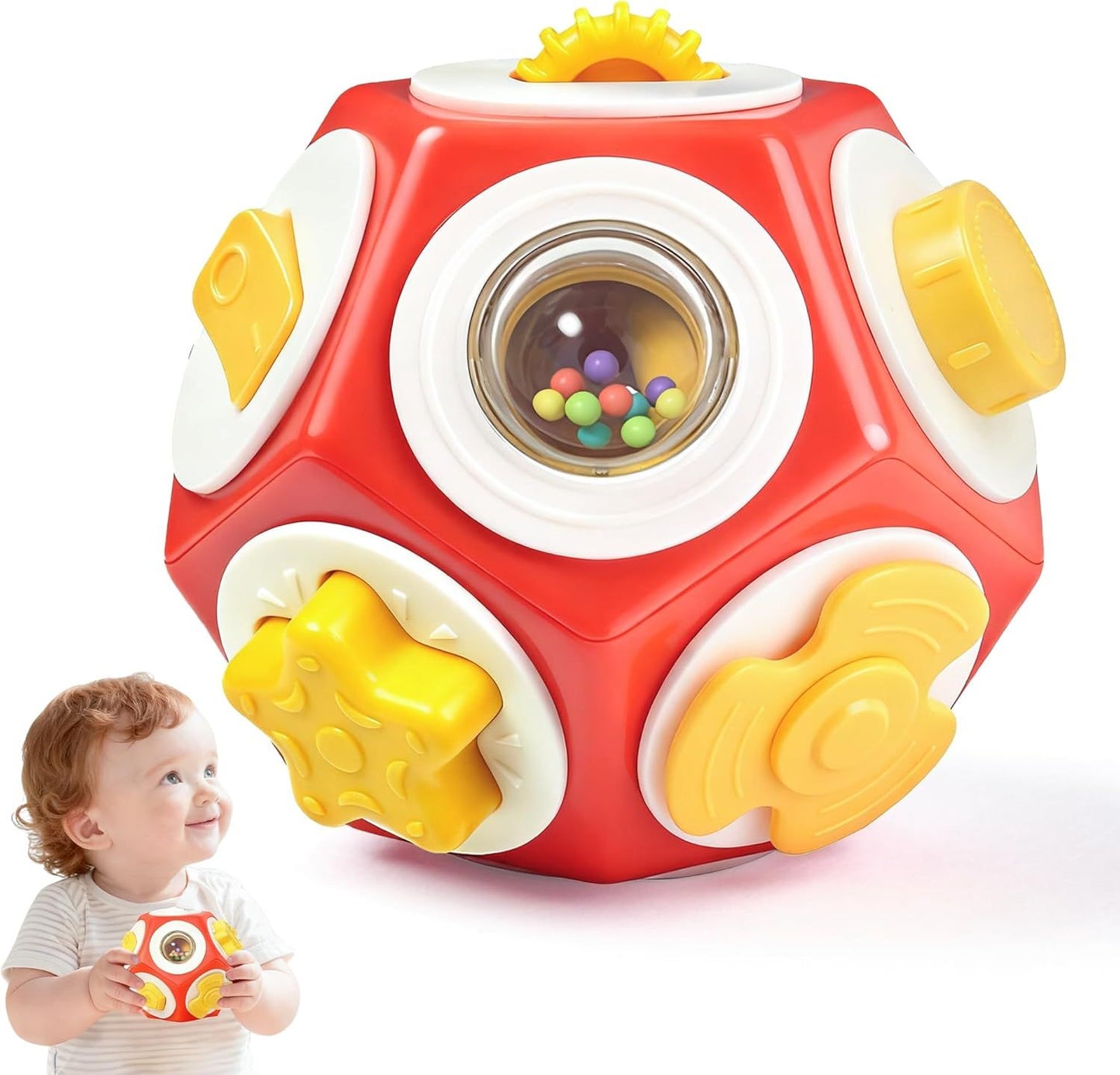 Busy Cube Busy Board for 1 Year Old, Montessori Sensory Toys Airplane Car Travel Activities for 12-18 Month Boy Girl Gifts Valentine Day's Gifts for Baby Toddler Easter Basket Stuffer Gift