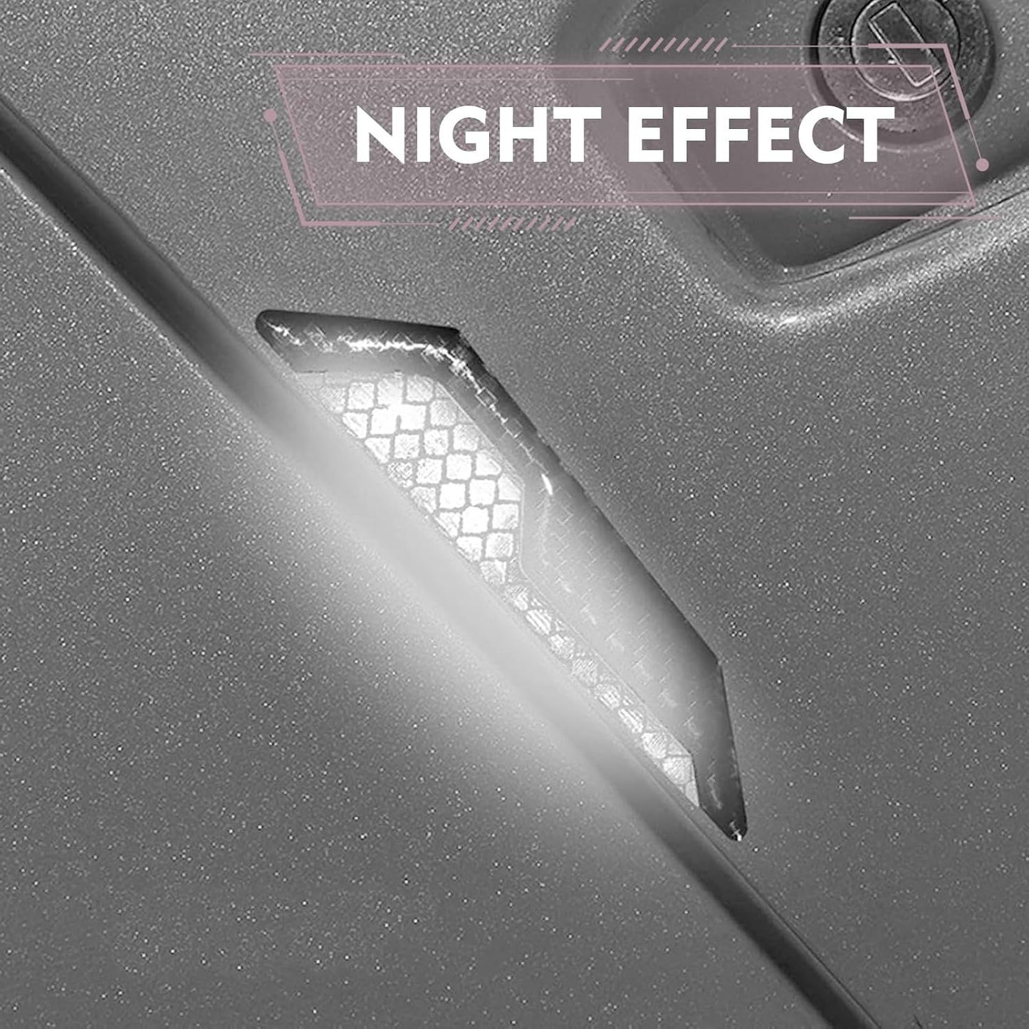 4 PCS Car Door Edge Guard Sticker, Reflective Warning Anti-Collision Strip, Thickened Safety Protector, Universal Self-Adhesive Waterproof Exterior for Door Wheel Arch Rear Bumper (White)