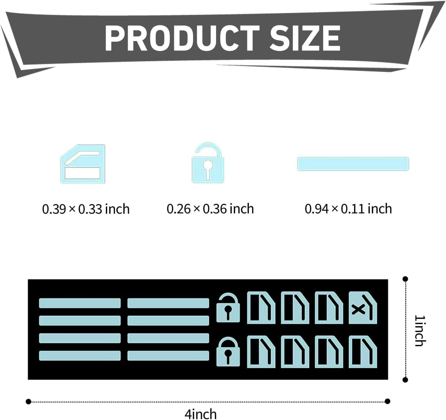 Car Window Control Switch Sticker, Glass Lifter Luminous Decorative Decal, Safety Waterproof Protective Film, Universal Self-adhesive Modified Interior for Car Buttons (Fluorescence Blue)