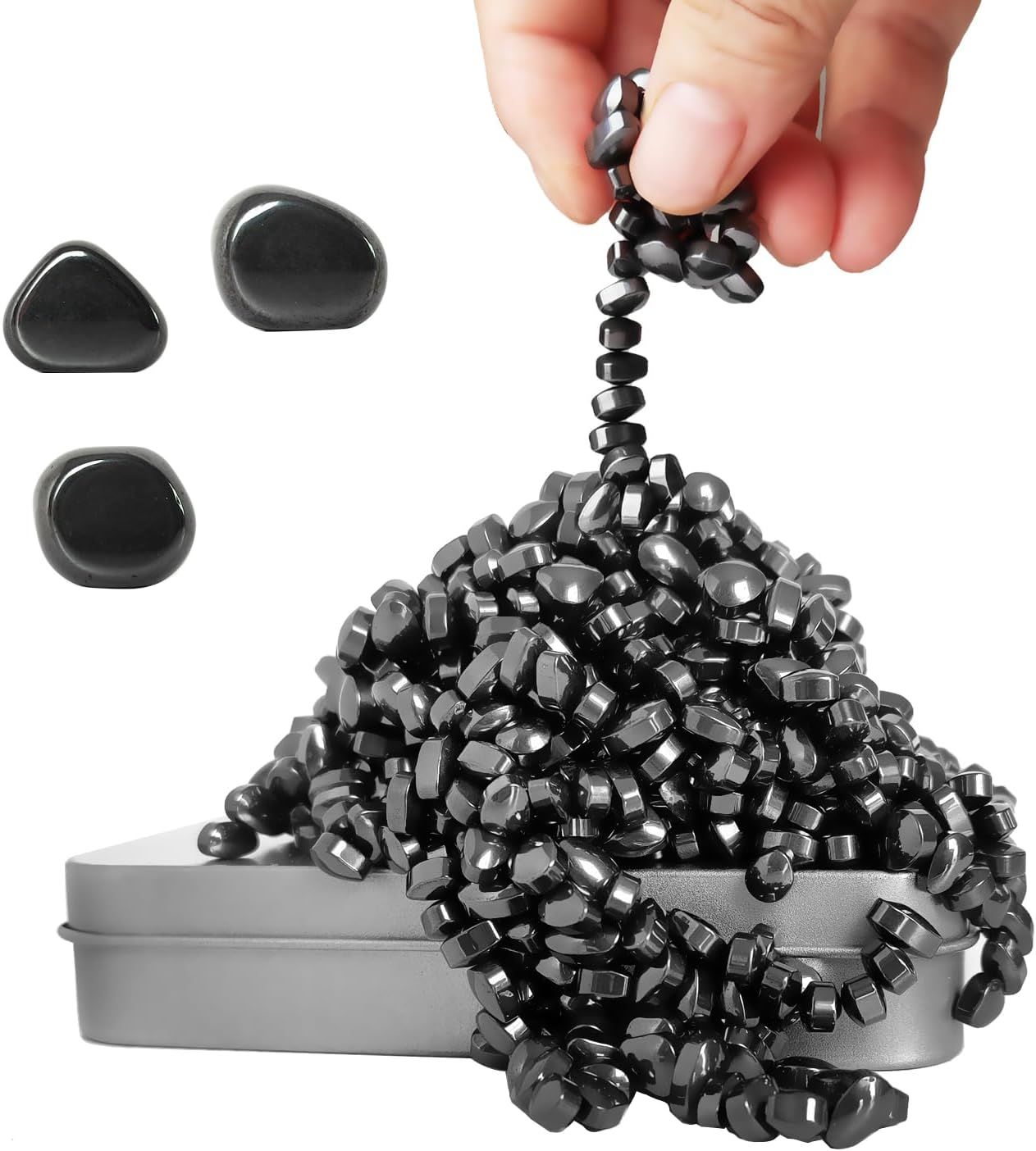 Mini Magnetic Stone Balls, Over 600 Ferrite Mini Magnet Stones, Adult Fidgets for Anxiety and Stress, Desk Magnet Balls Toys in Office, Metal Fidget Magnets Putty Gift for Adults