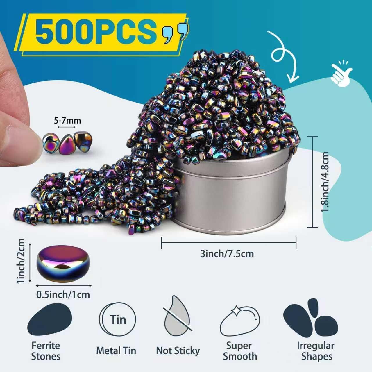 Easter Basket Stuffer Gifts, Ferrite Putty Magnetic Fidget Toys for Adults, Desk Toy for Men Sensory Autism ADHD Office, Cool Gadgets for Stress Relief, Fidget Putty Stones Beads for Valentines Day