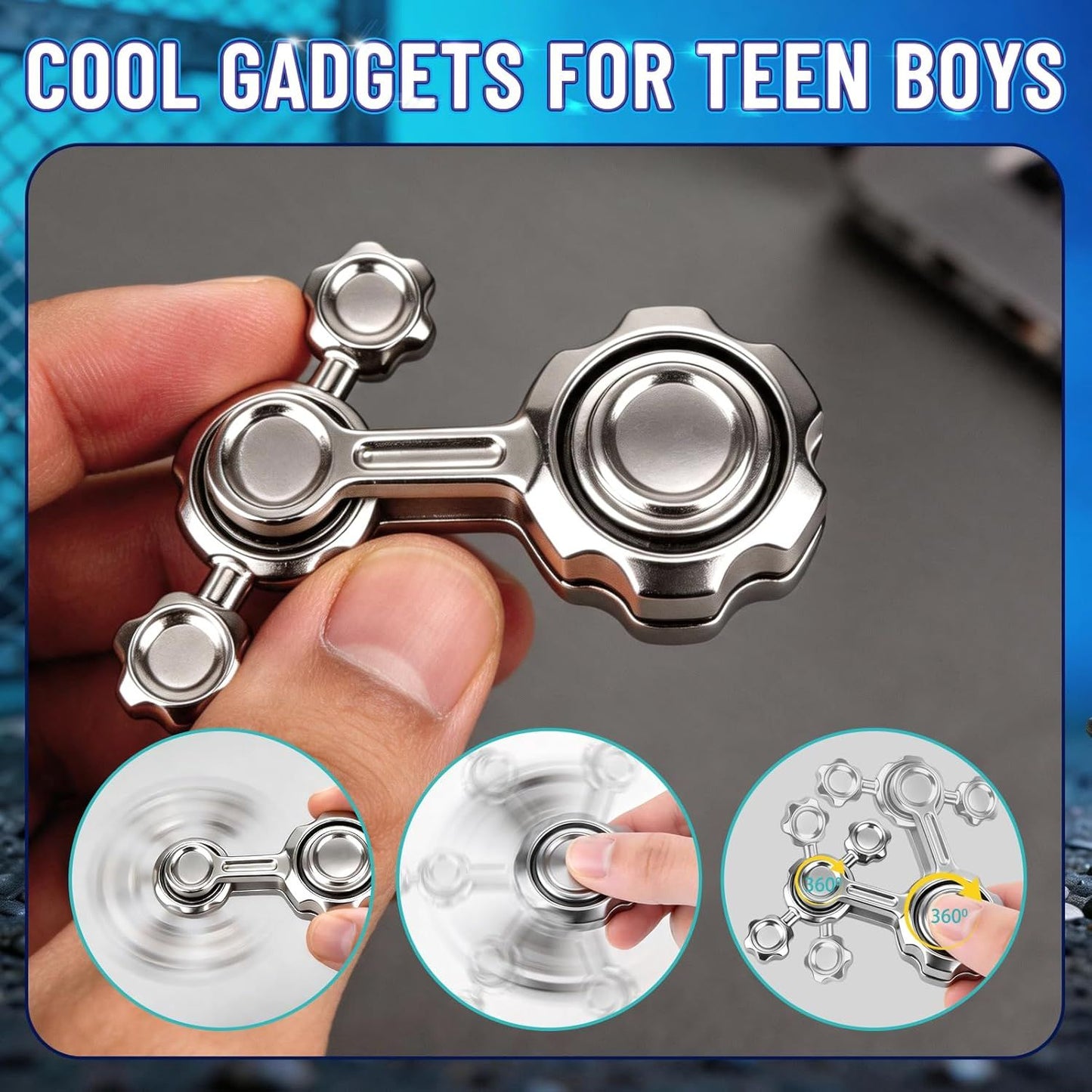 5PCS Fidget Toys Set EDC Spinner, Magnetic Slider & Sensory Toys for Adults Teens, Compact Handheld Gadgets for Office Breaks, Travel Entertainment & Leisure Time, Thoughtful Gift Options for Men