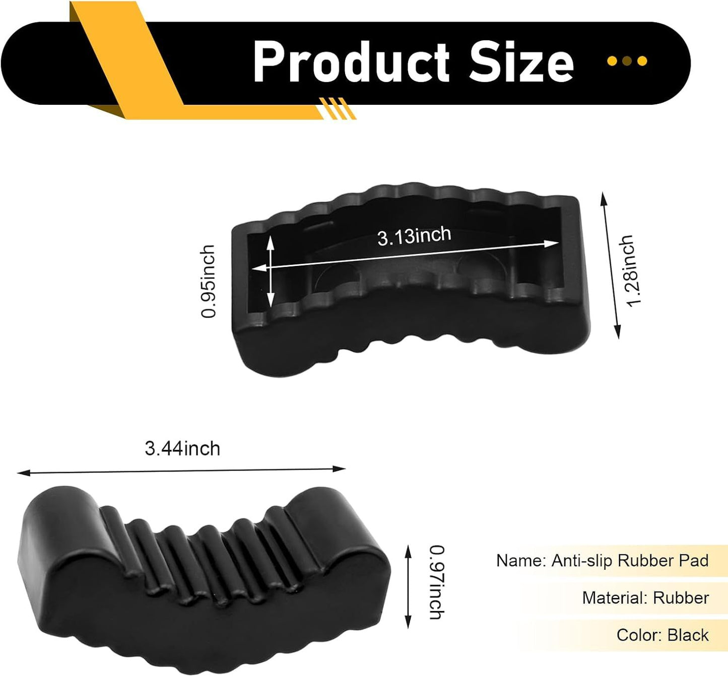 2 PCS Car Jack Stand Pads, 3 Ton Anti-slip Rubber Floor Jack Protection Sleeve, Cushioning Shock Absorption Rack Pad, Multi-functional Maintenance Accessory for Cars SUVs Trucks (Black)