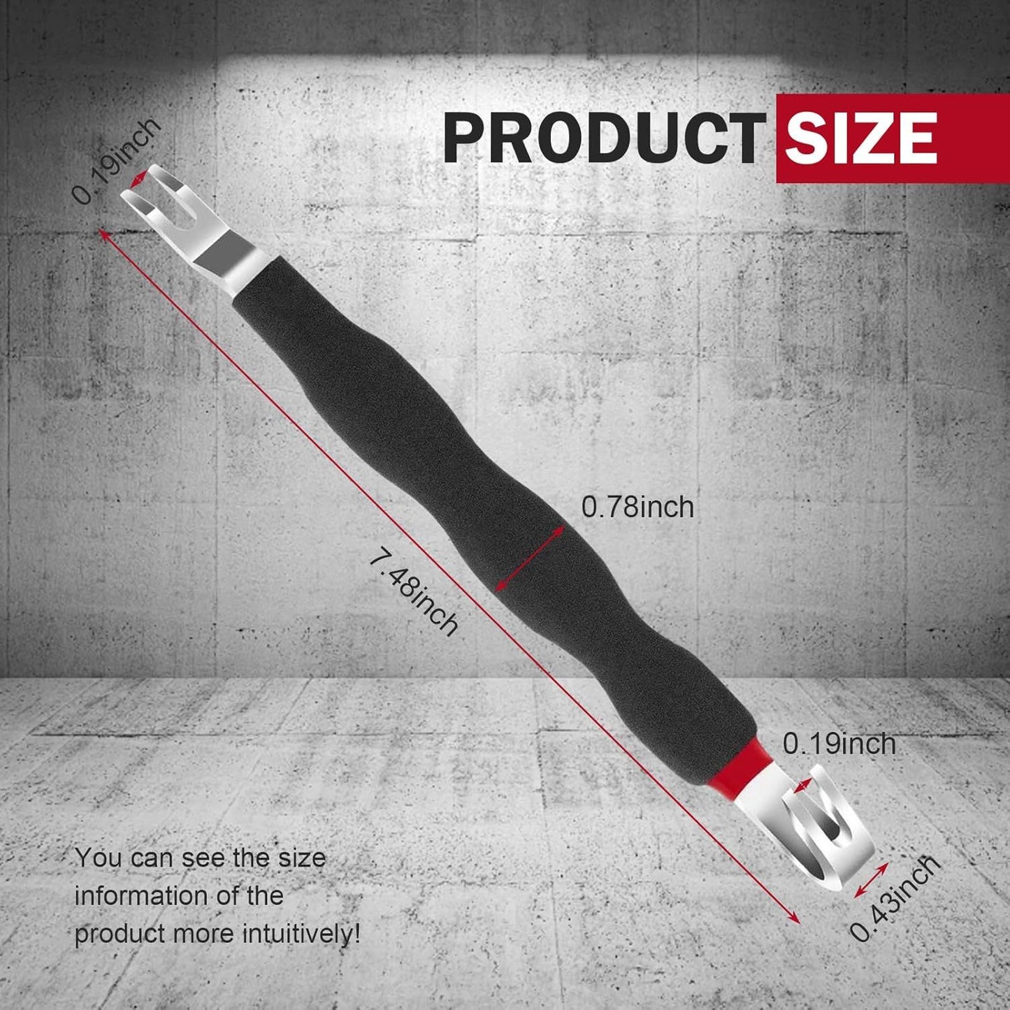 Car Terminal Disconnect Plier, Dual-head Connector Removal Tool, Anti-rust Anti-slip Plug Terminal Separator, Portable Tool for Most Cars Trucks SUVs (Black)