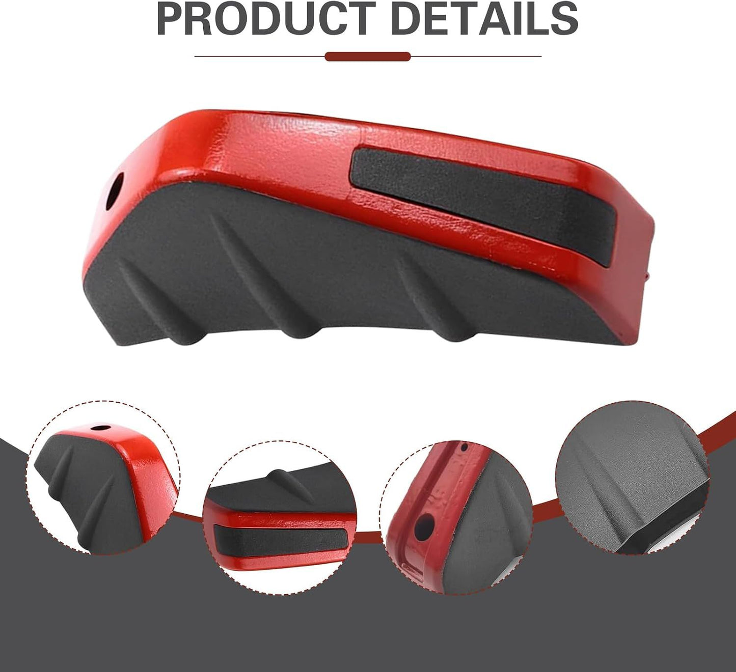 4 PCS Car Rear Bumper Diffusers, Shark Fin Decoration Spoiler, Anti-collision Airflow Buffer Device with Fixing Screws, Universal Rear Bumper Lip Wing Modification for Most Cars (Red)