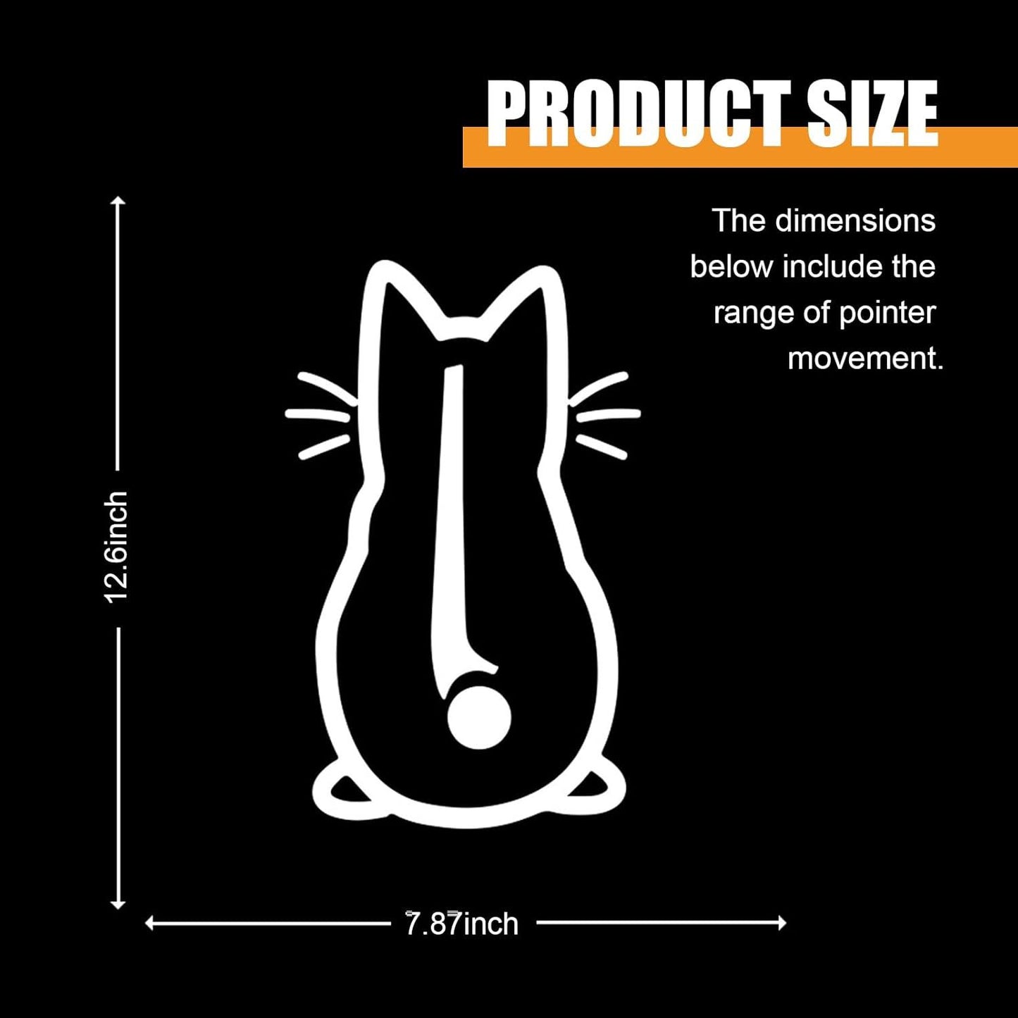 Cat Car Windshield Wiper Sticker, Cute Cartoon Tail Wagging Effect Wiper Sticker, Rear Windshield Waterproof Decorative Decal, Self-adhesive Exterior Accessory for Cars (White)