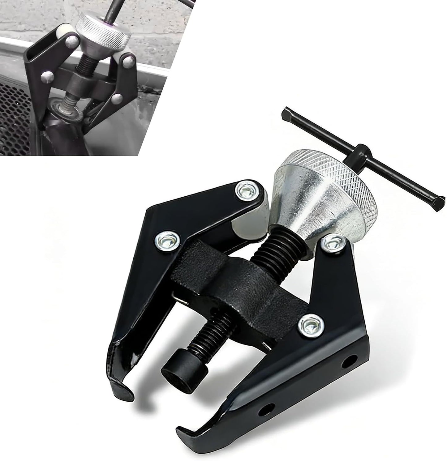 Car Front Windshield Wiper Arm Puller, Adjustable Anti-slip Wiper Arm Removal Tool, Heavy Duty Steel Anti-rust Terminal Puller, Portable Disassembly Tool for Cars Trucks SUVs (Black)