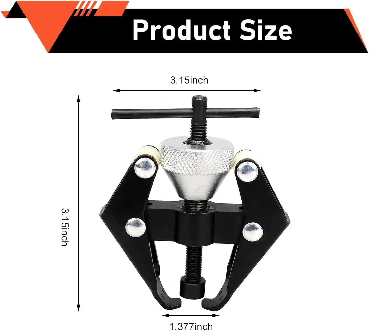 Car Front Windshield Wiper Arm Puller, Adjustable Anti-slip Wiper Arm Removal Tool, Heavy Duty Steel Anti-rust Terminal Puller, Portable Disassembly Tool for Cars Trucks SUVs (Black)