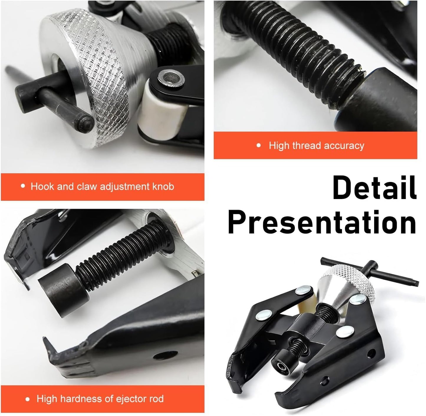 Car Front Windshield Wiper Arm Puller, Adjustable Anti-slip Wiper Arm Removal Tool, Heavy Duty Steel Anti-rust Terminal Puller, Portable Disassembly Tool for Cars Trucks SUVs (Black)