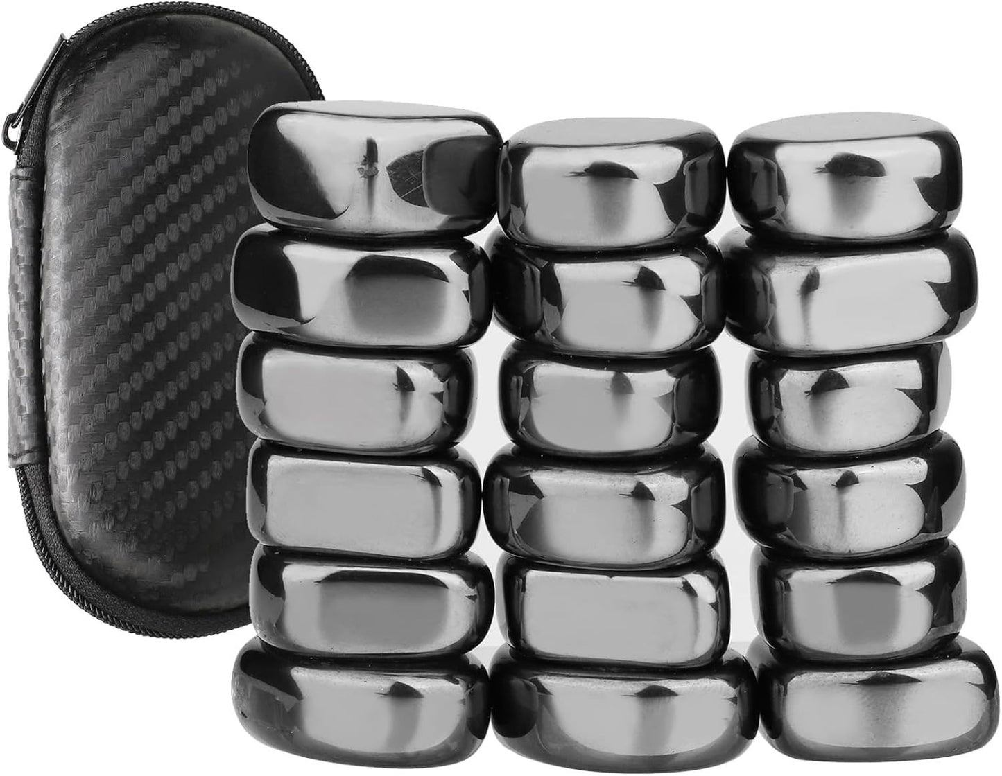 Fidget Slime Putty Magnet Ferrite Fridge Large 18 PCS Hematite Magnetic Stones for Adults Stress Relief Fidget Toy, Refrigerator Magnets for Home Office, Christmas Stocking Stuffer Fillers