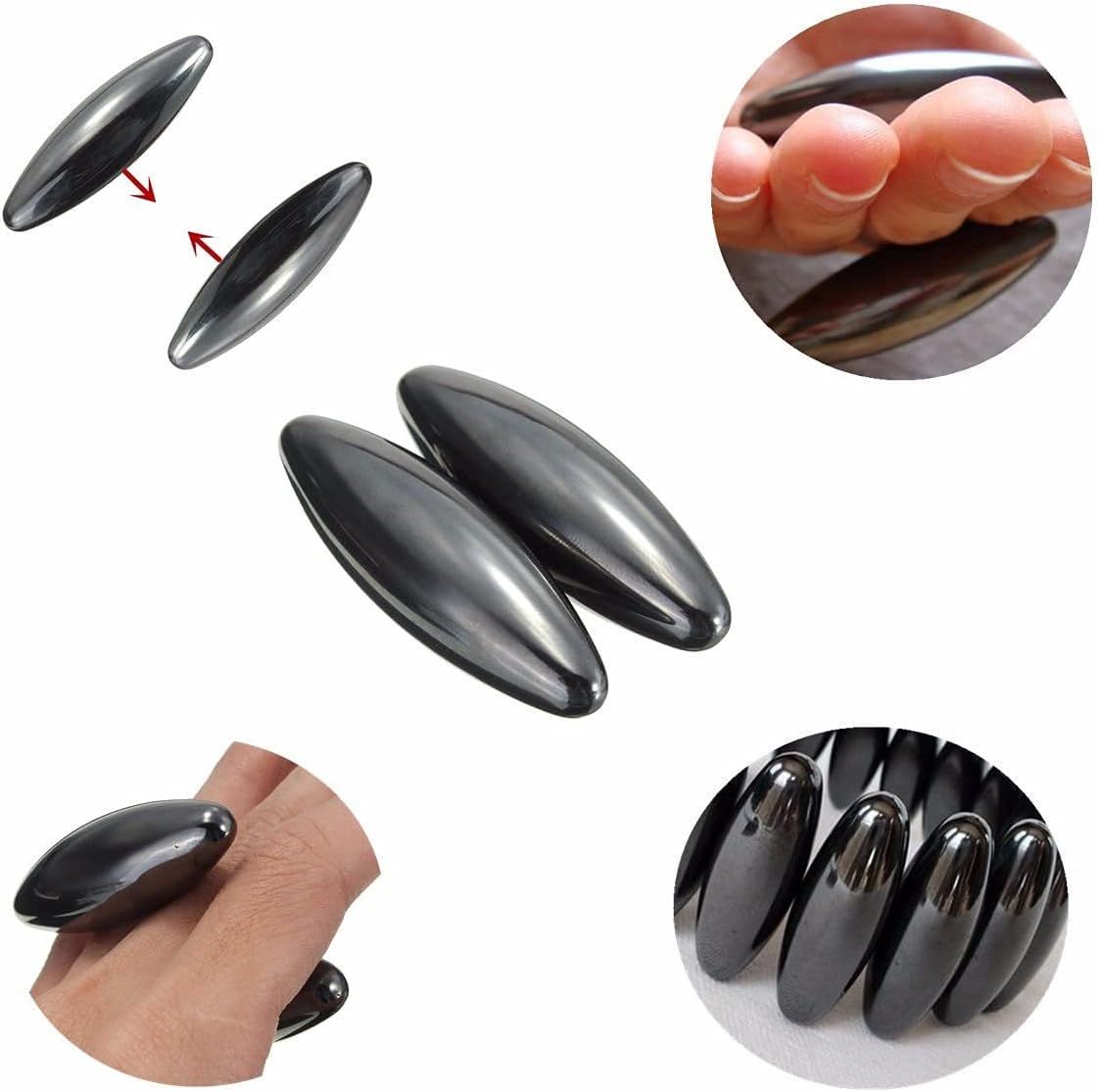 Fidget Toy Science Kits Magnets Hematite Stone Rattlesnake Eggs for Stress Relief, Large Magnetic Holiday Stocking Stuffer Set Ferrite Putty Magnet Blocks for Home Office Fridge Adults(18 PCS)