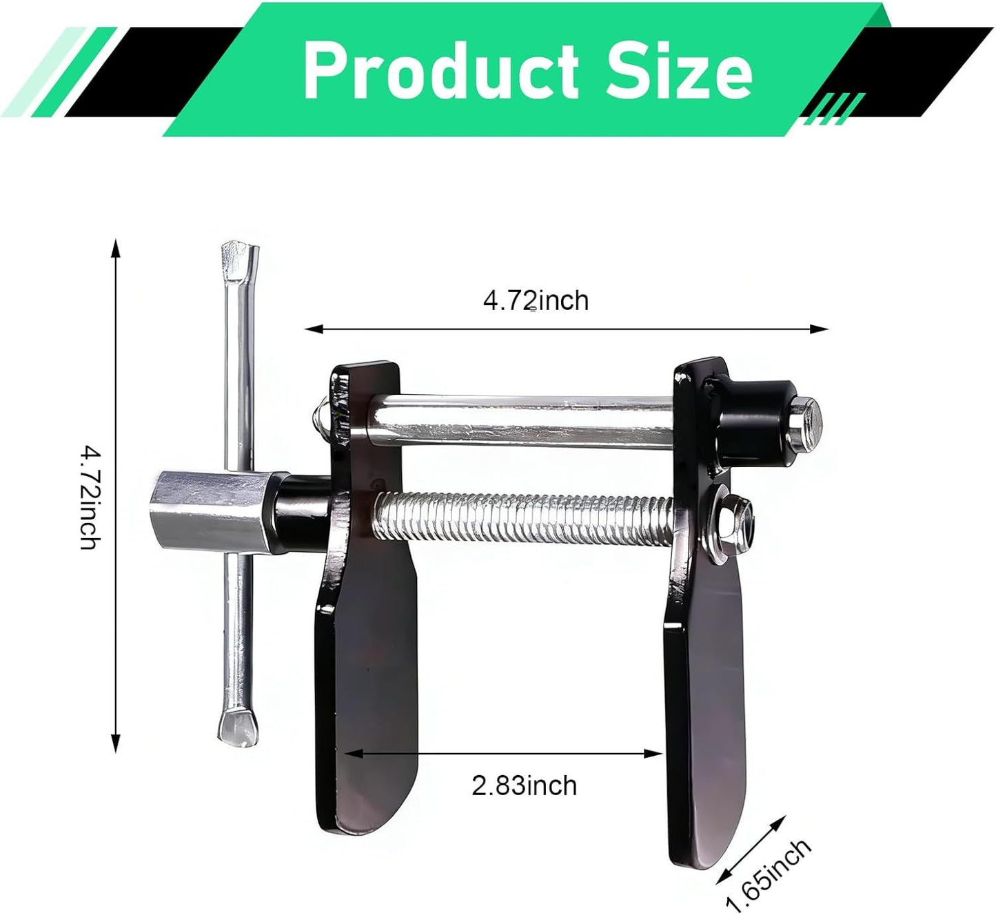 Car Brake Caliper Compression Tool, Heavy-duty Disc Brake Pad Disassembly Spreader, Piston Inner Pad Compressing Device, Portable Repair Tool for Most Cars Trucks SUVs (Black)