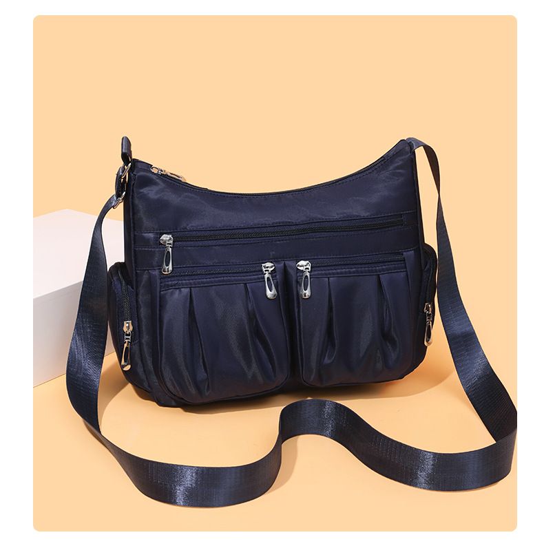 Large Capacity Crossbody Shoulder Bag - Lightweight Multi-Layer Tote for Women - Travel Backpack Casual Hobo Bag for Daily Commute - Dark Blue