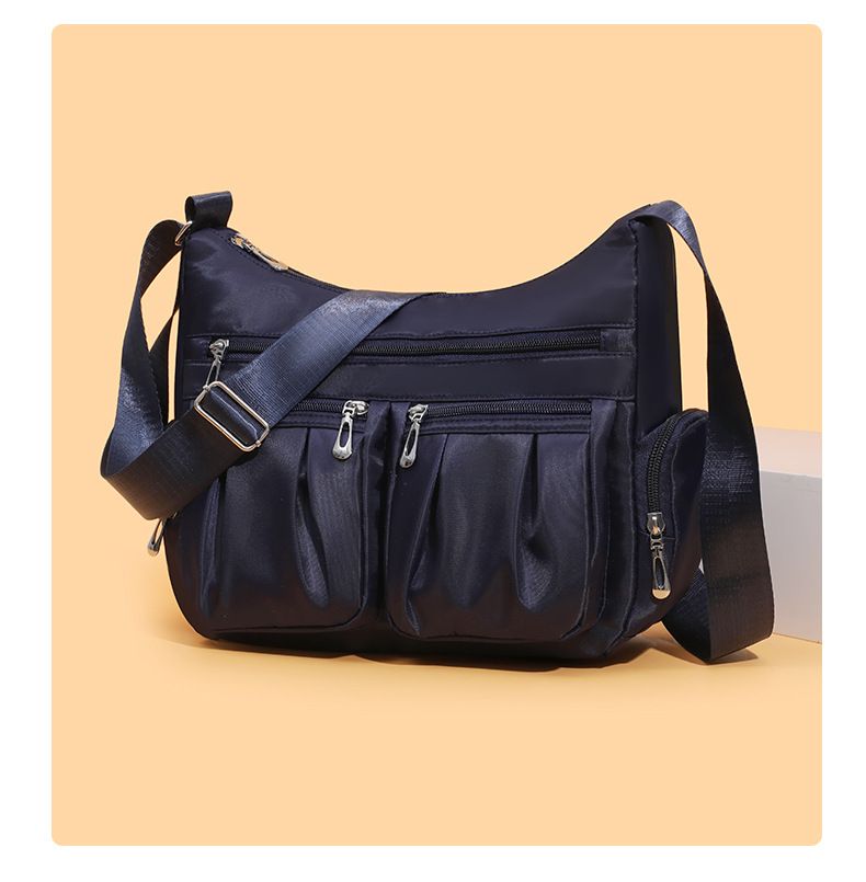 Large Capacity Crossbody Shoulder Bag - Lightweight Multi-Layer Tote for Women - Travel Backpack Casual Hobo Bag for Daily Commute - Dark Blue