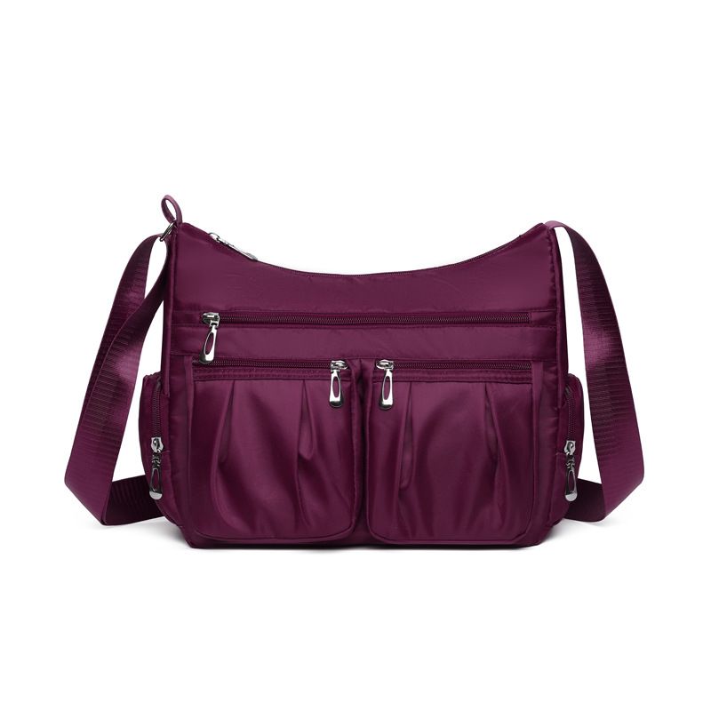 Large Capacity Crossbody Shoulder Bag - Lightweight Multi-Layer Tote for Women - Travel Backpack Casual Hobo Bag for Daily Commute - Purple