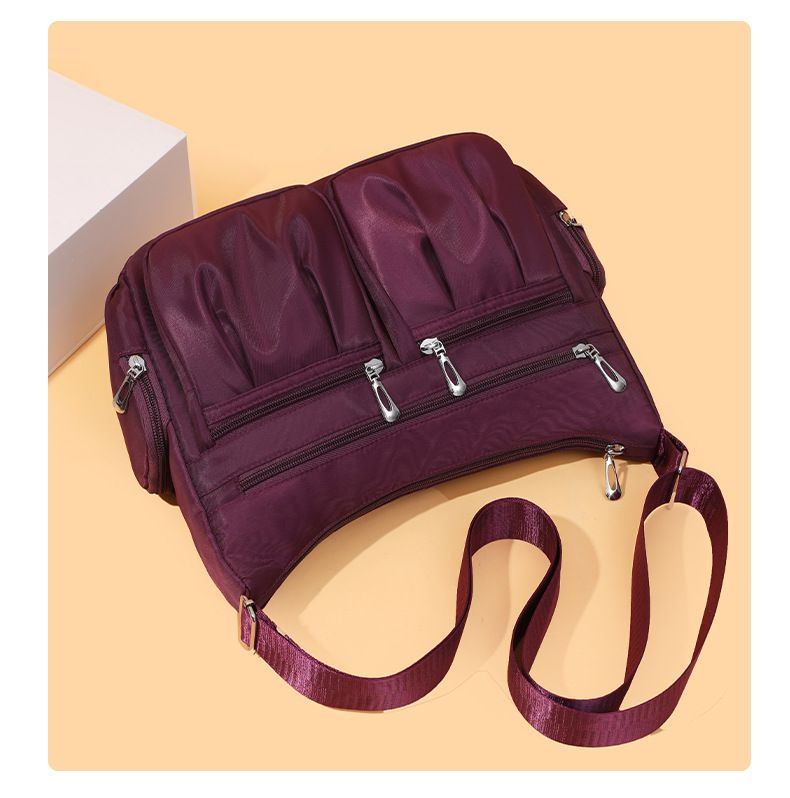 Large Capacity Crossbody Shoulder Bag - Lightweight Multi-Layer Tote for Women - Travel Backpack Casual Hobo Bag for Daily Commute - Purple