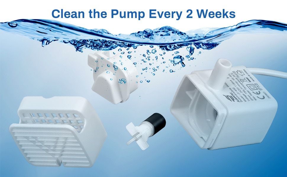 Replacement Water Pump for Pet Water Fountain - JY-830 Quiet Submersible Pump for Cat Dog Drinking Fountain - 5V USB Pump