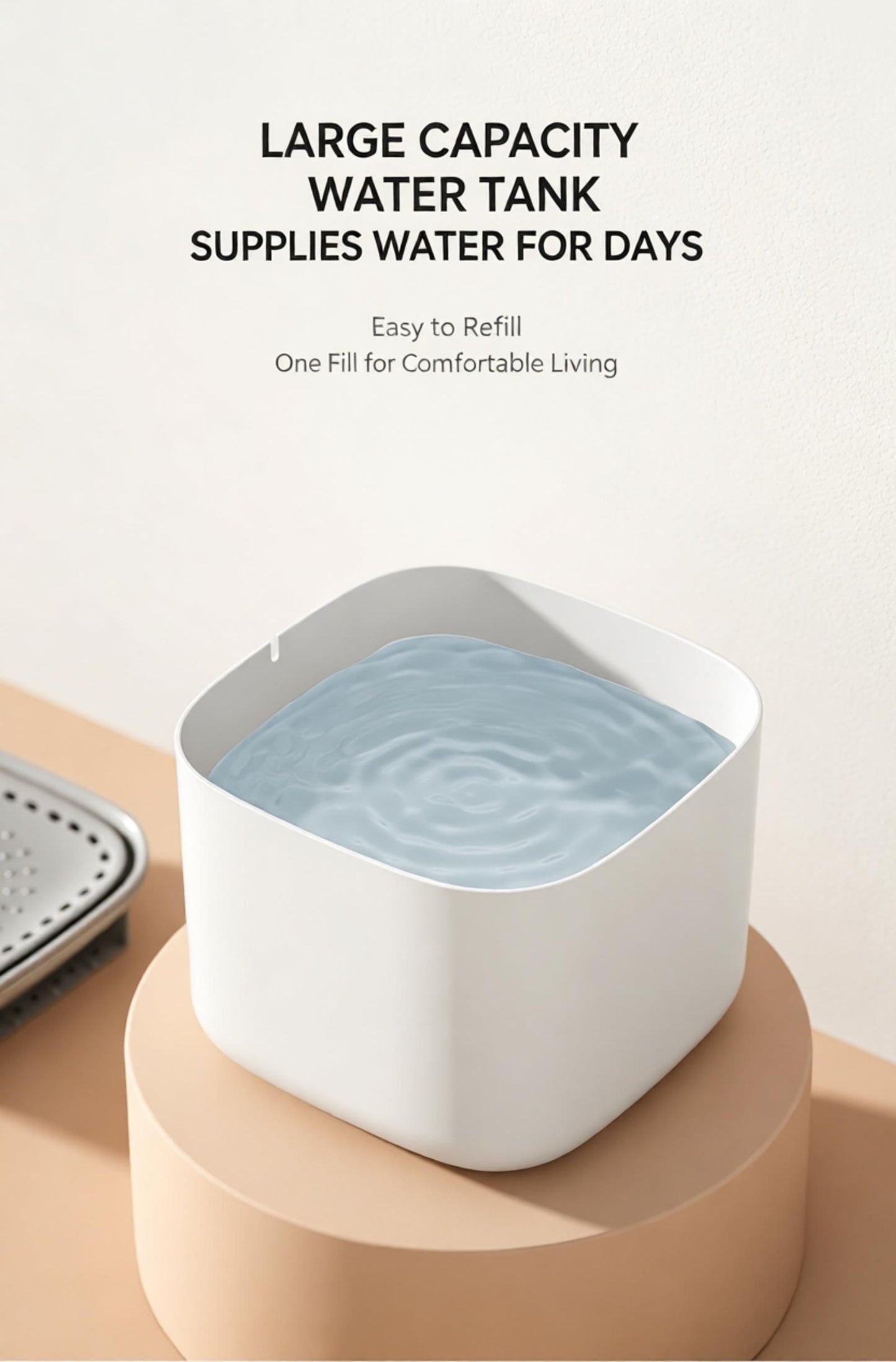 3L Pet Water Fountain - Automatic Circulating Cat Dog Water Dispenser with Filter - USB Powered Silent Pump - Classic White