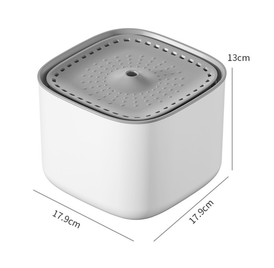 3L Pet Water Fountain - Automatic Circulating Cat Dog Water Dispenser with Filter - USB Powered Silent Pump - Classic White