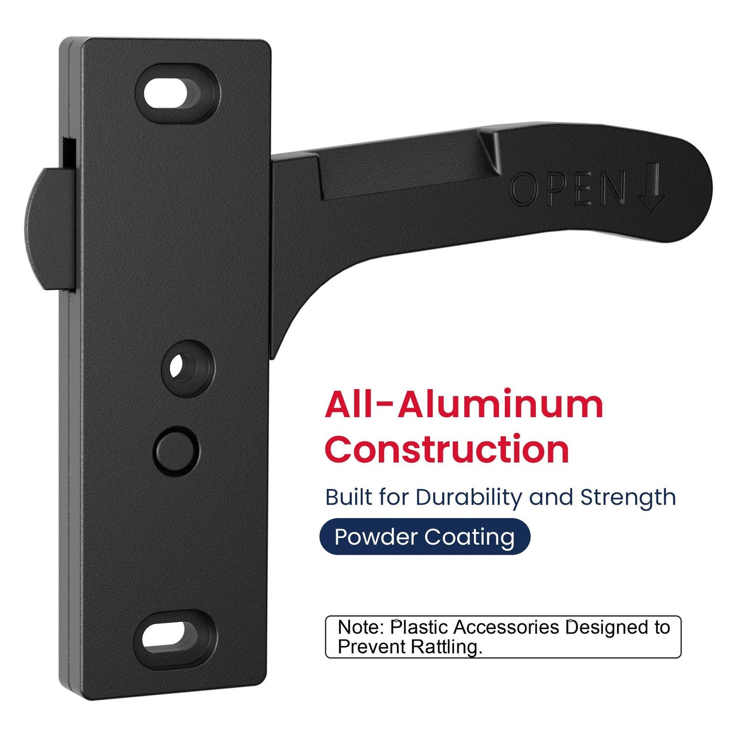 RV Screen Door Latch - Aluminum Alloy Camper Door Handle with Lock - Durable Powder Coated RV Entry Door Latch for Travel Trailer Motorhome - Right