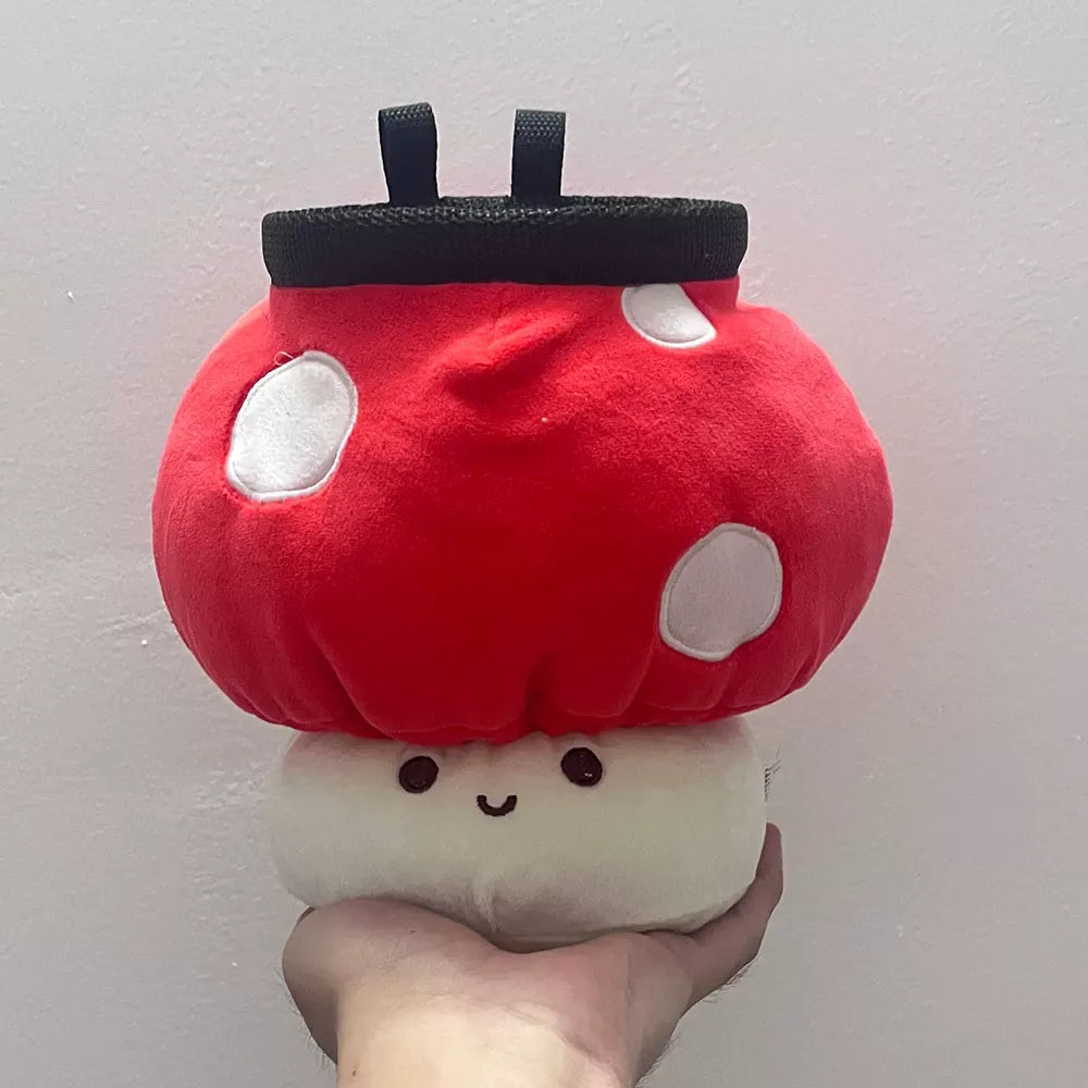 Red Mushrooms Chalk Bag Rock Climbing Equipment