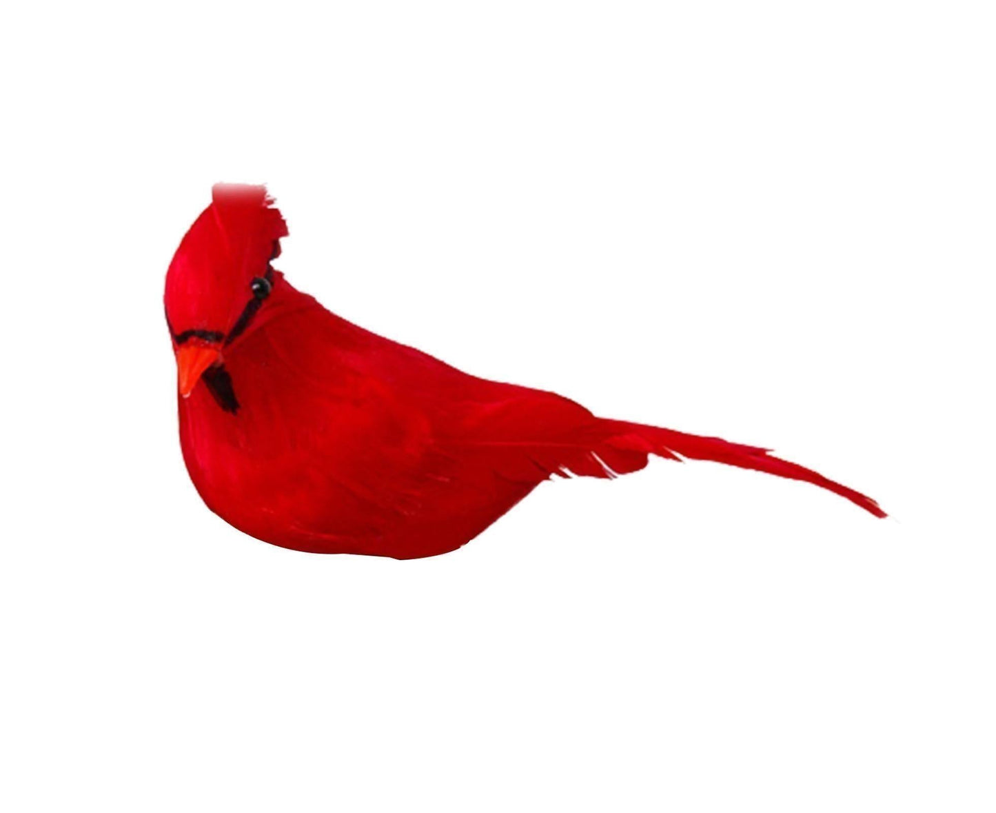 6/12Pcs Christmas Bird Clip Red Feather Artificial Birds-Red 1