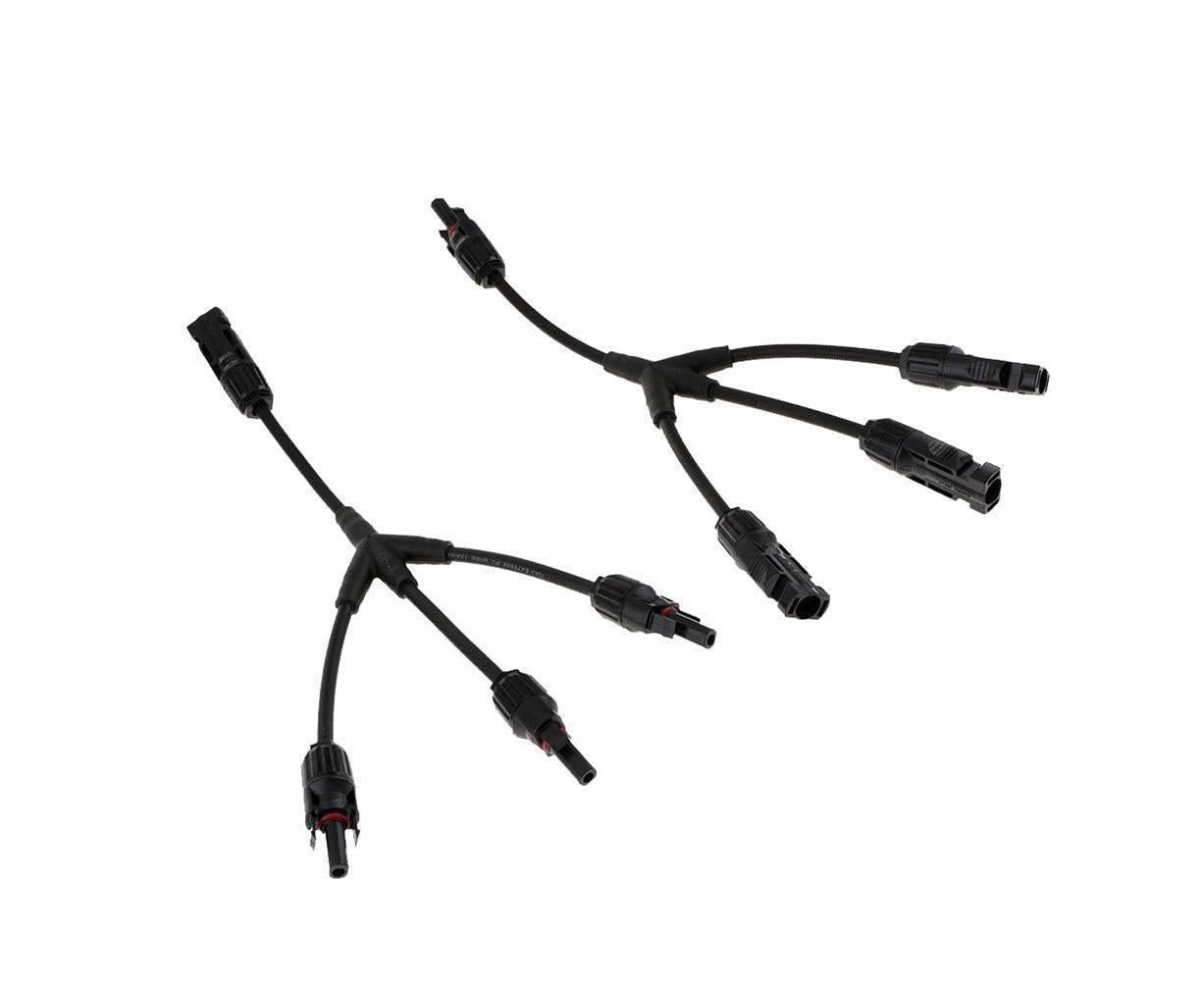 1Pair 3 Way Y Splitter Cable Plug Inline Solar PV Panel IP67 Connectors