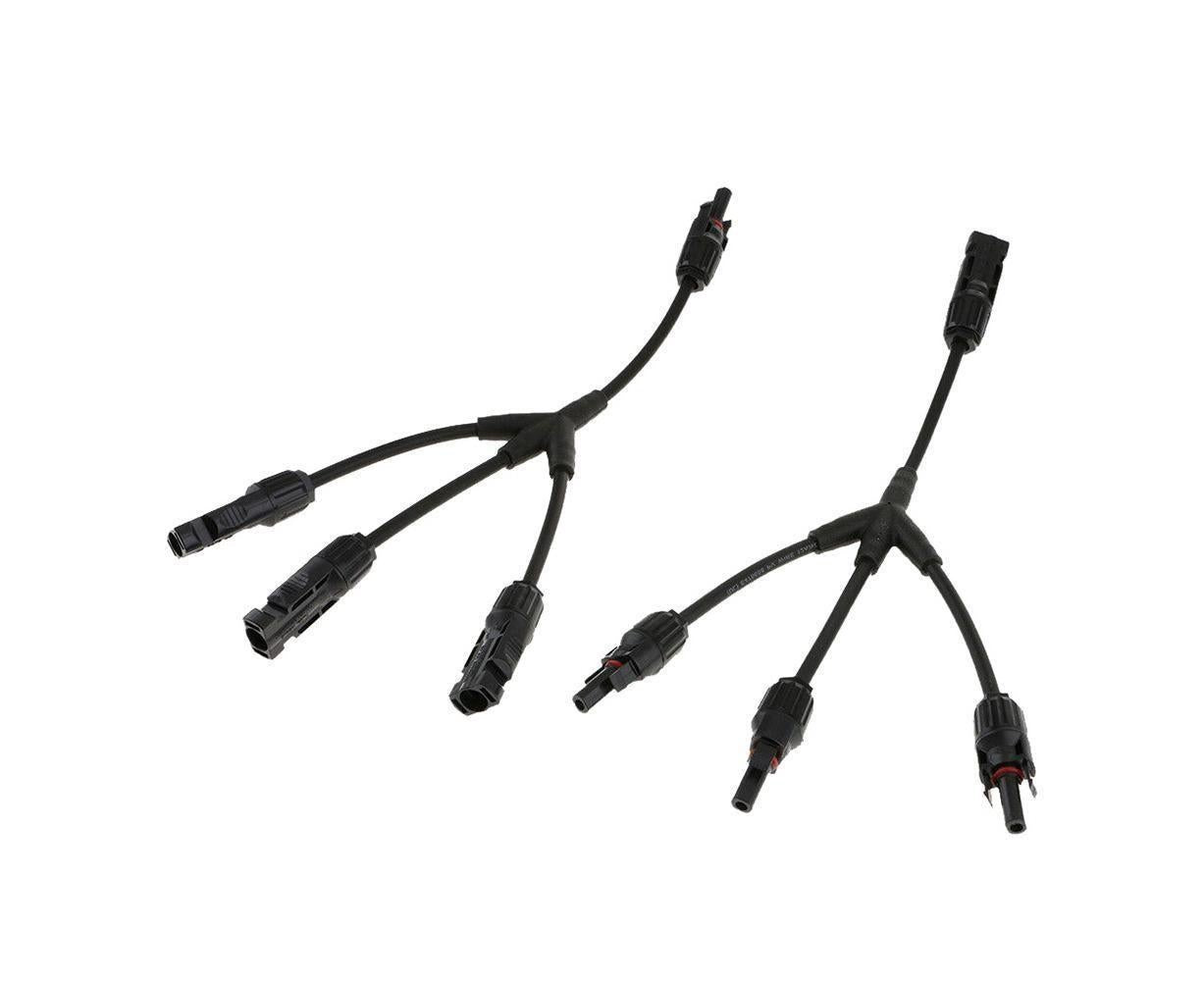 1Pair 3 Way Y Splitter Cable Plug Inline Solar PV Panel IP67 Connectors
