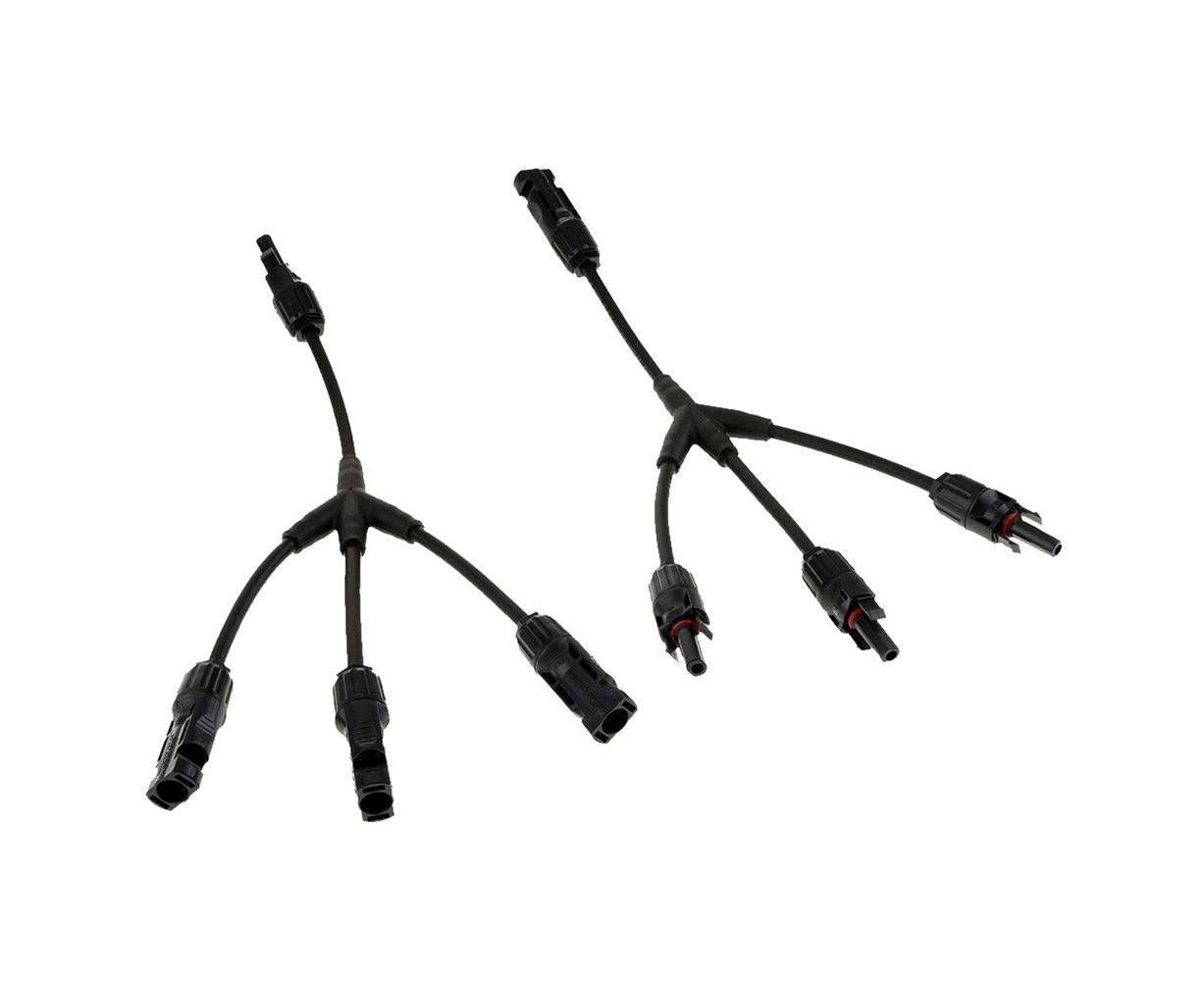1Pair 3 Way Y Splitter Cable Plug Inline Solar PV Panel IP67 Connectors