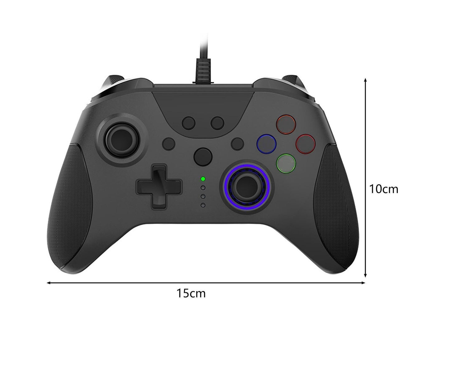 AG110 Game Joystick Vibration Ergonomic Design No Delay Wired Connection Non-slip Game Control Sensitive USB Wired Controller Game Joystic for XBox Black