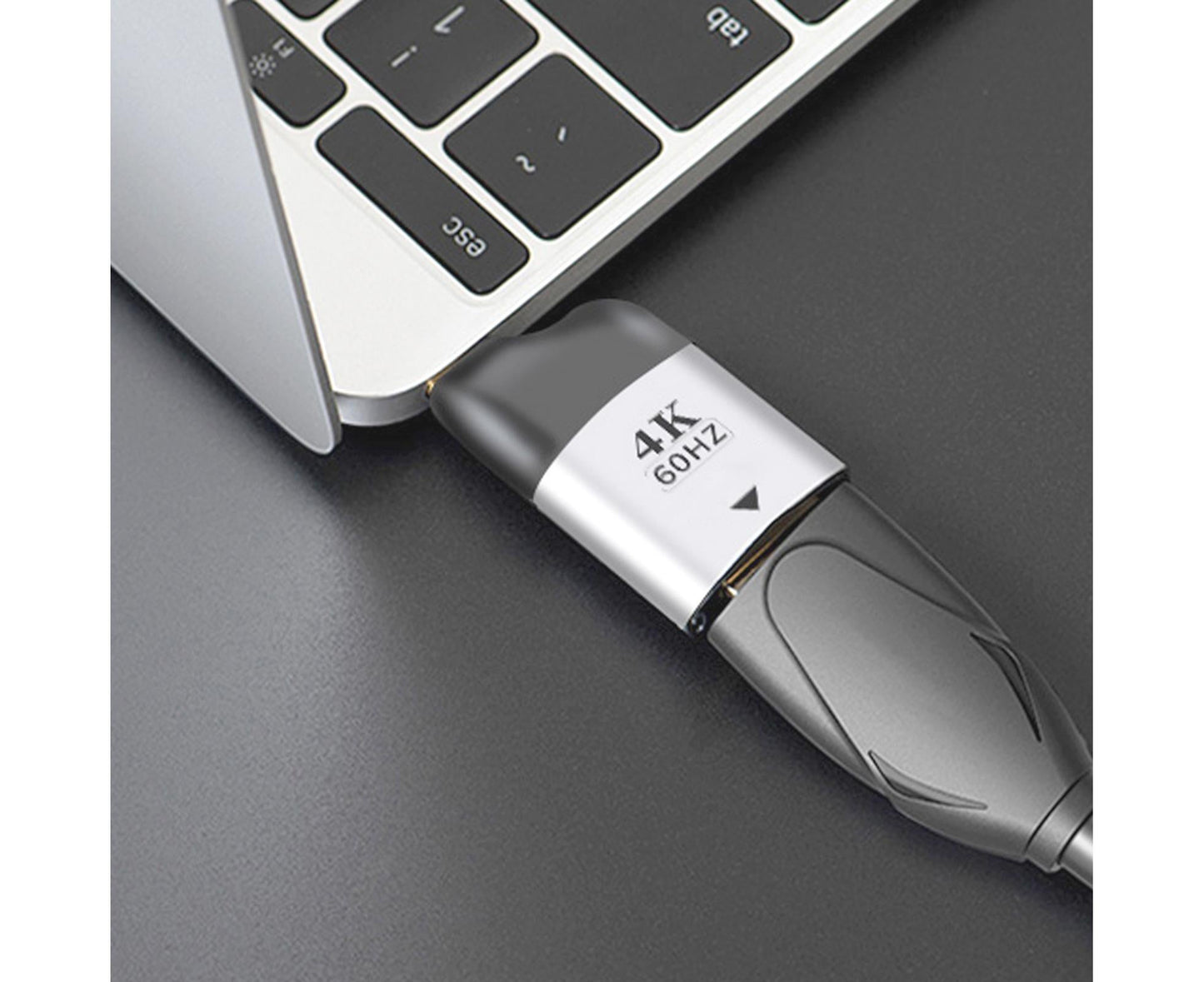 Compatible USB Type C to HDMI-compatible Cable 4K 60HZ Converter Adapter for Thunderbolt 3 Grey