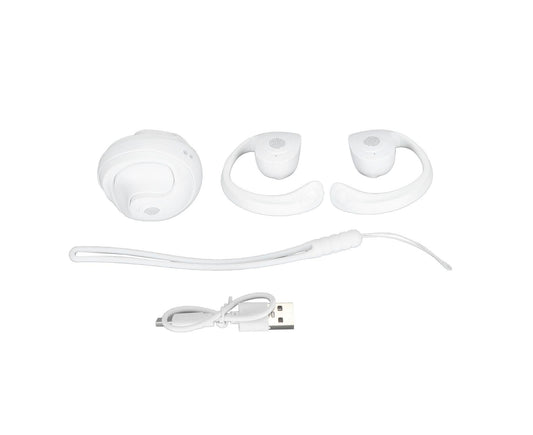 Language Translator Earhooks Bluetooth 5.3 Support 144 Languages Online Translation Wireless Earbuds Device for Music and Calling White