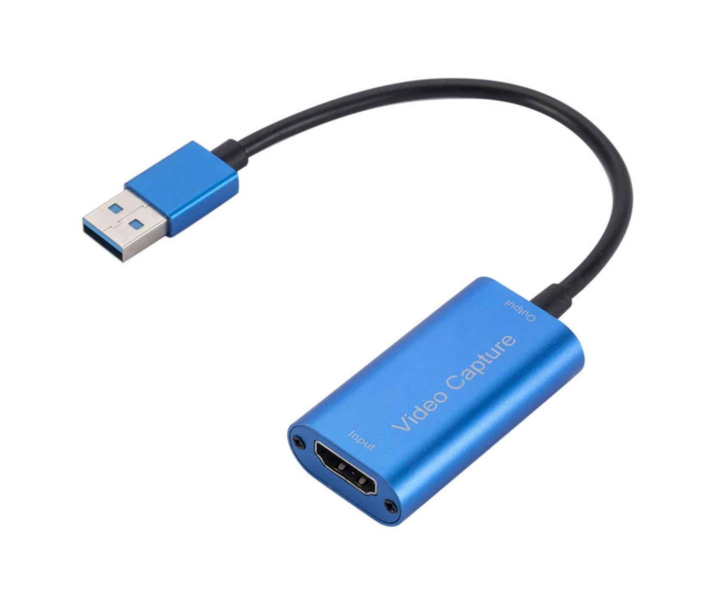 Video Capture Card Portable High Resolution Low Latency HDMI-compatible to USB 3.0 Game Capture Device for Live Streaming Blue