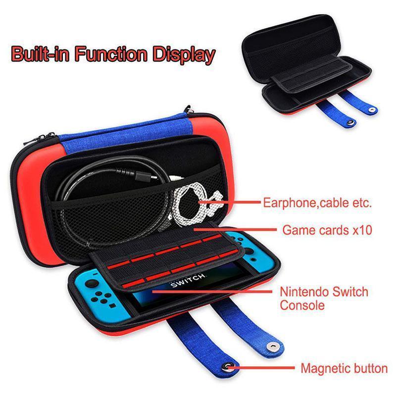 Carry Case Compatible with Nintendo Switch and New Switch2 Console with Pockets for Accessories and Games-Green