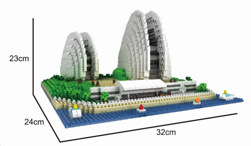 3962 Pcs Zhuhai Grand Opera House Building Blocks Toys DIY Assemble Toys kits Model Kits