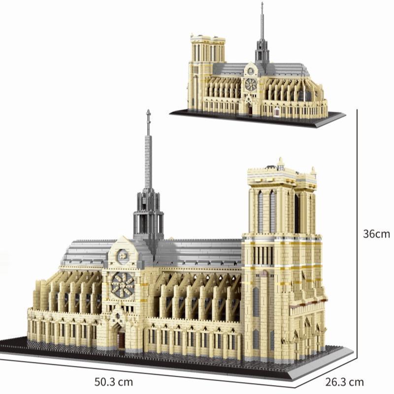 7380 Pcs Notre Dame de Paris Building Blocks Toys DIY Assemble Toys kits Model Kits
