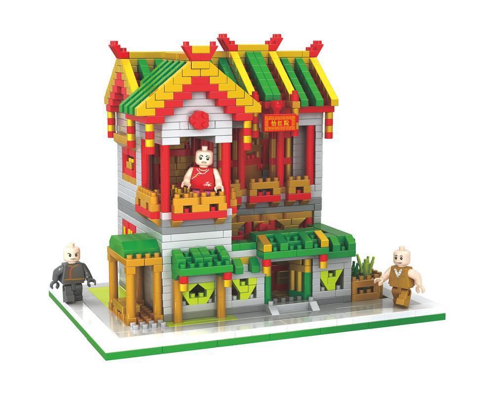 Red Mansion Building Blocks Model Toys Classic Design Suitable for Collection or as Gifts 1800PCS